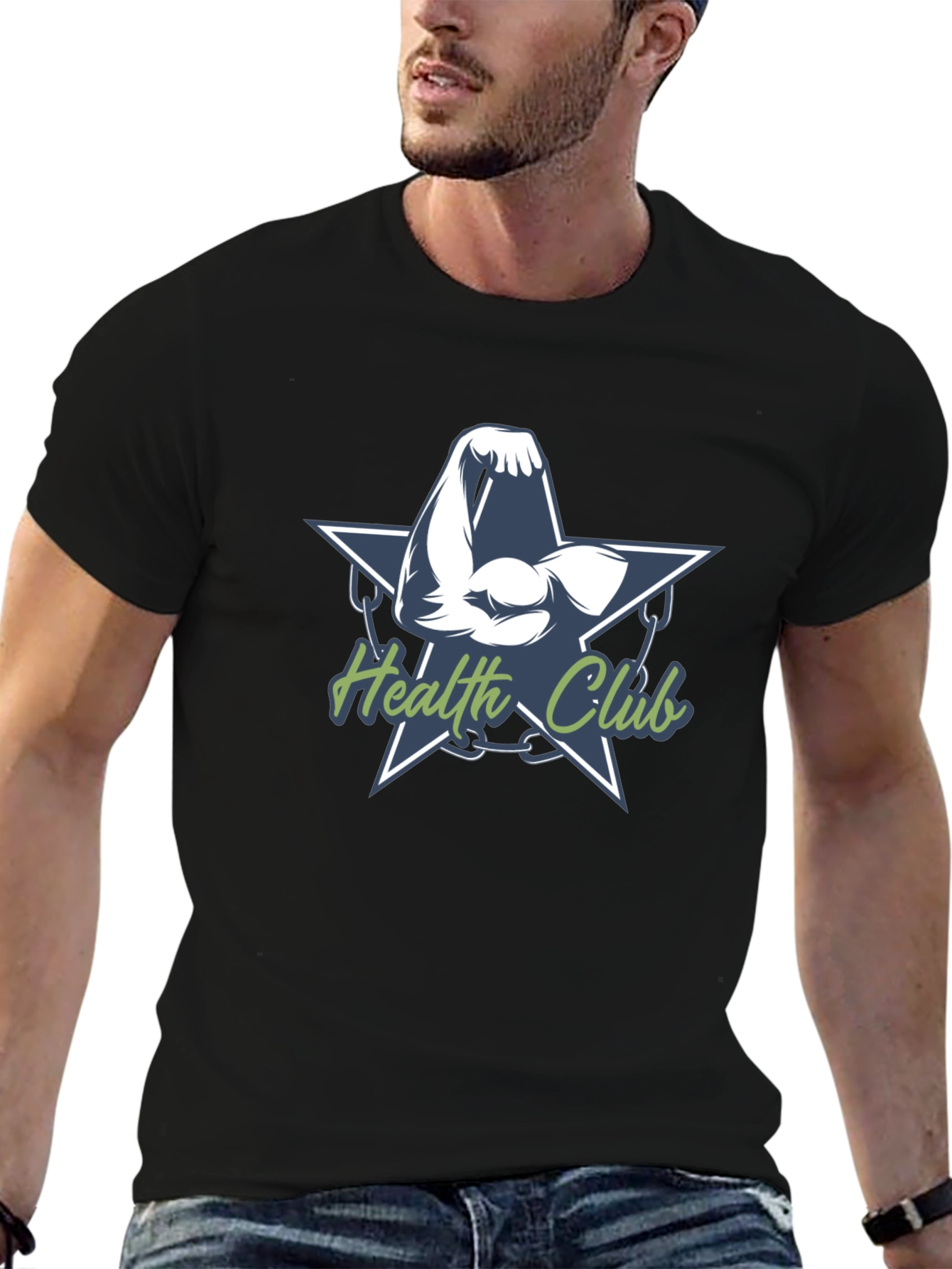 Health Club T-Shirt - Muscle Arm Design