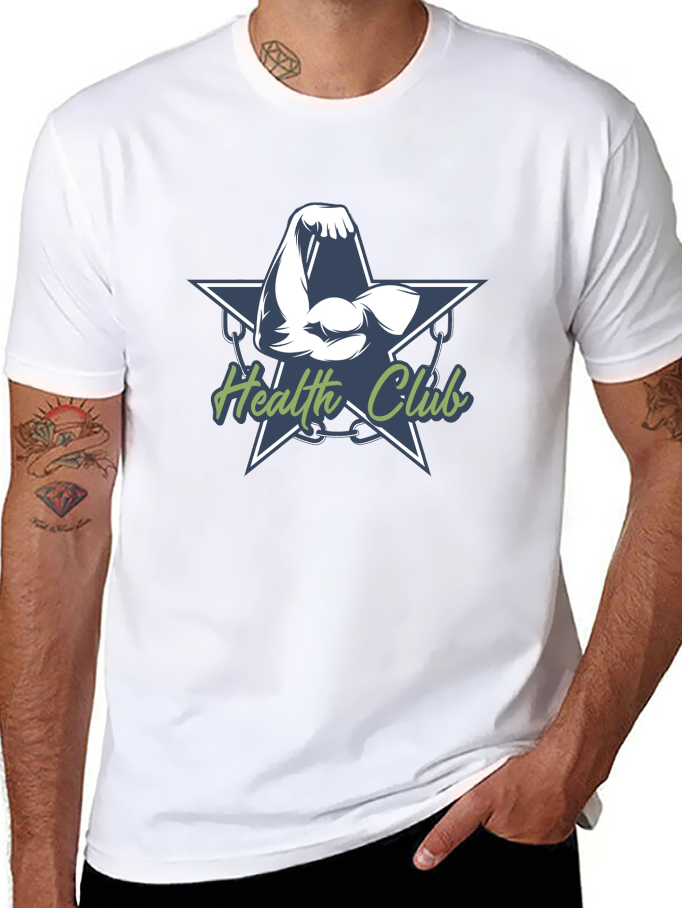 Health Club T-Shirt - Muscle Arm Design