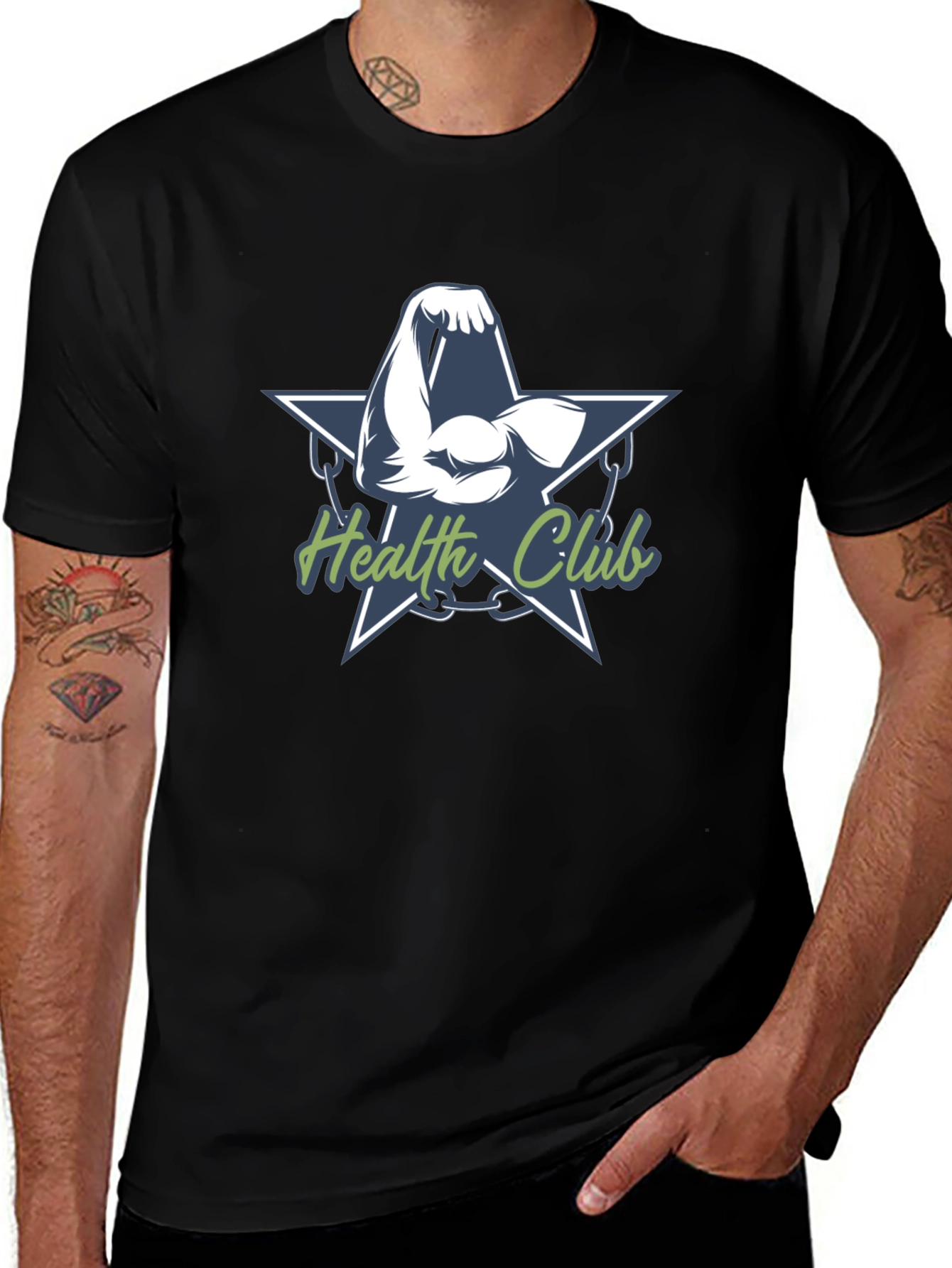 Health Club T-Shirt - Muscle Arm Design