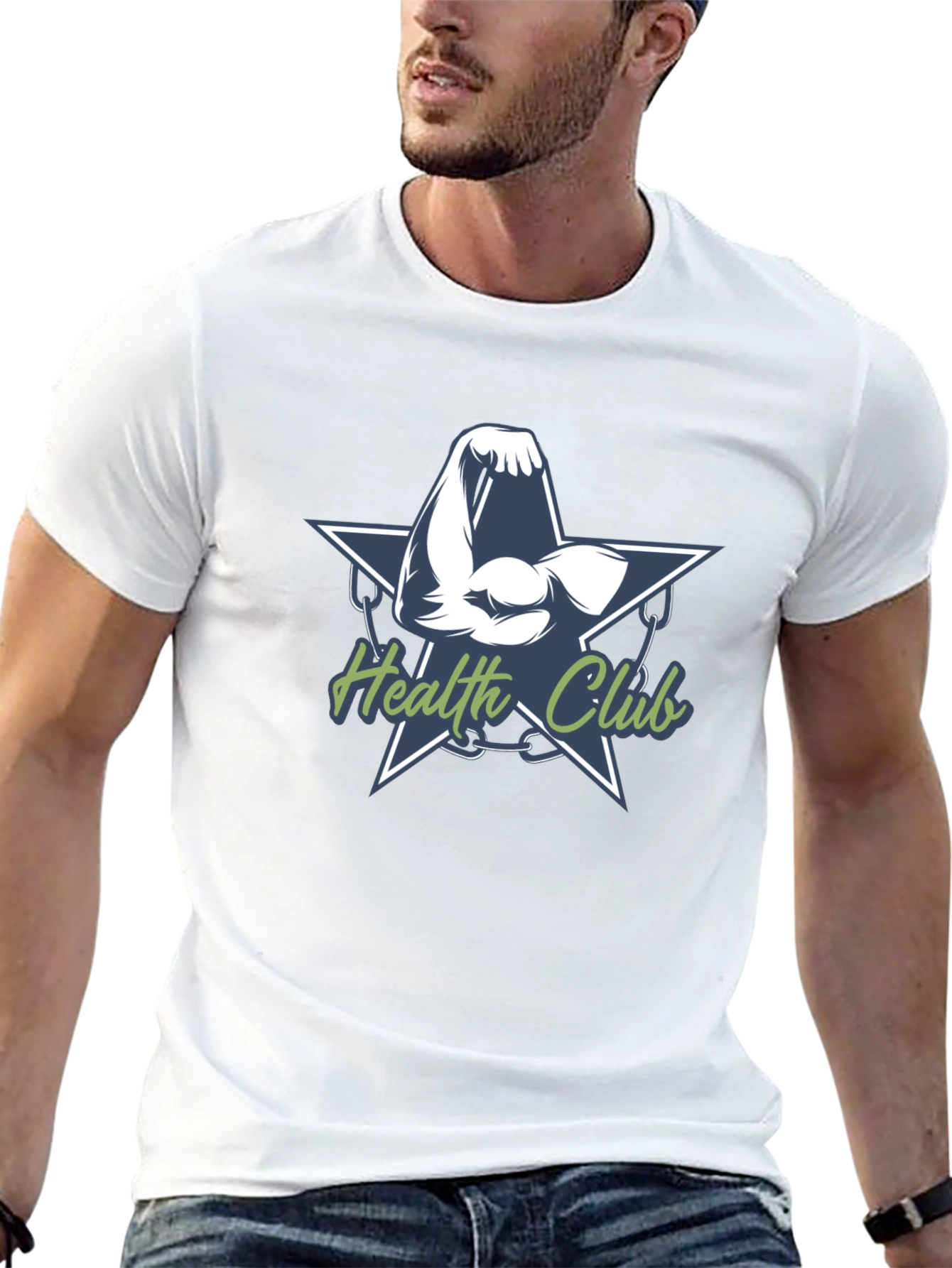 Health Club T-Shirt - Muscle Arm Design
