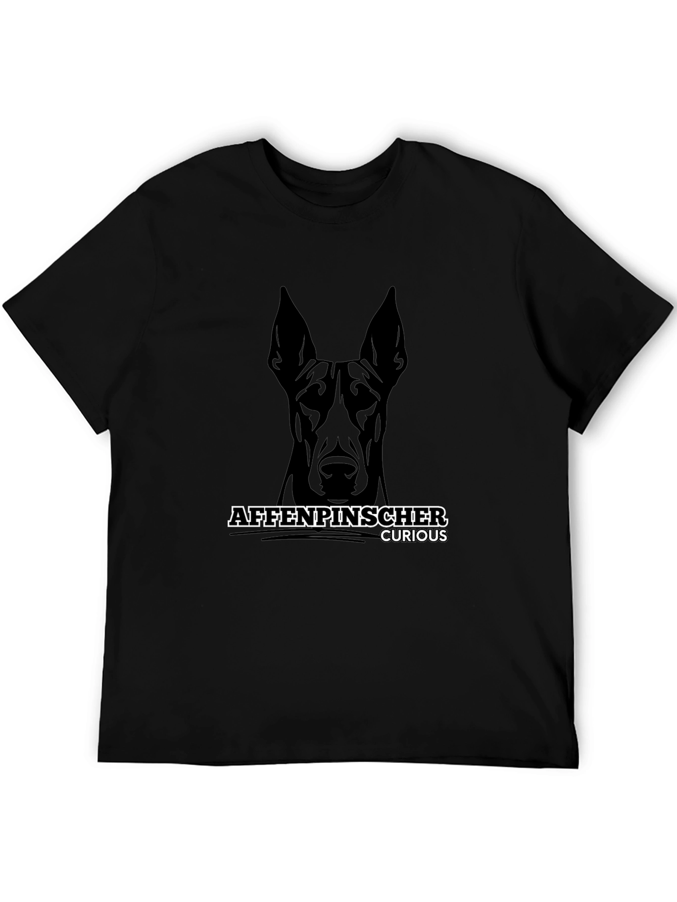 Affenpinscher Curious Black T-Shirt