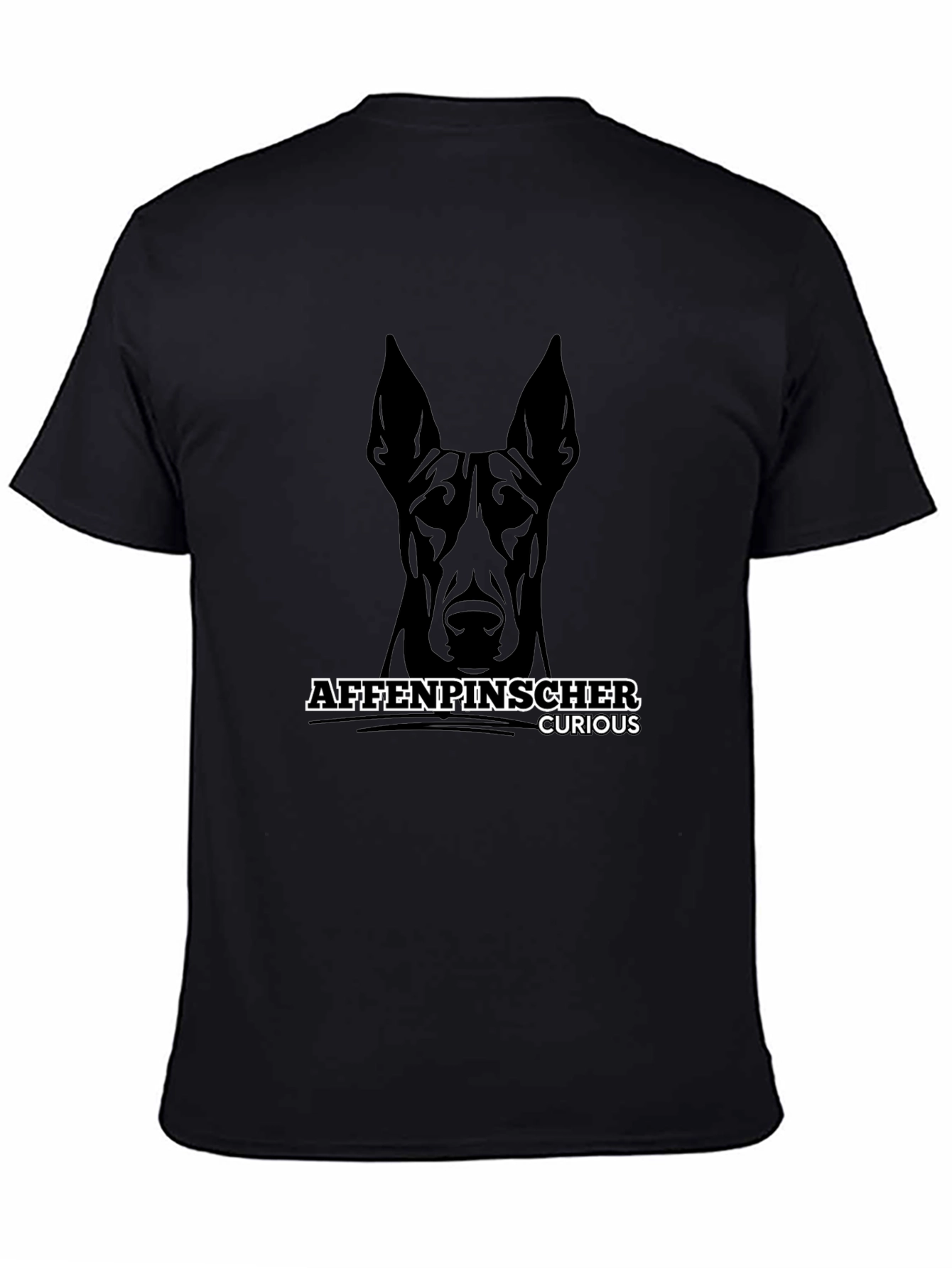 Affenpinscher Curious Black T-Shirt