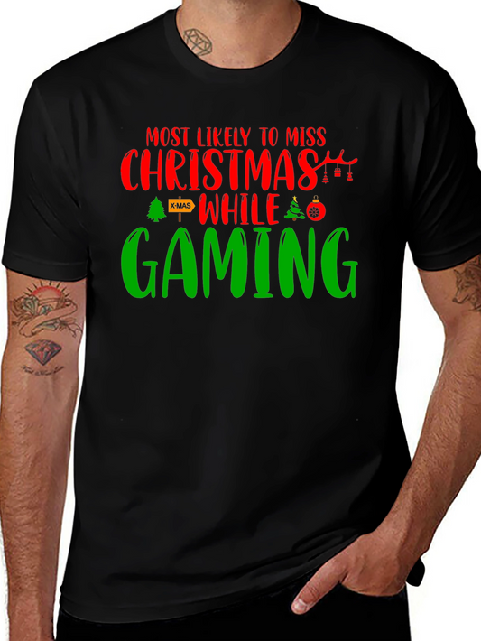 Gamer Christmas T-Shirt - Miss Christmas While Gaming