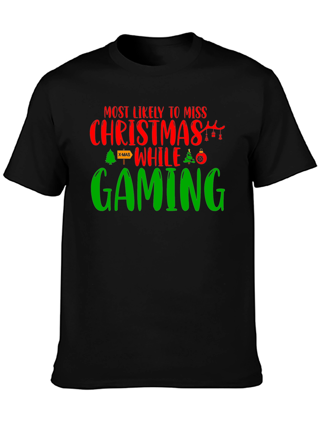 Gamer Christmas T-Shirt - Miss Christmas While Gaming
