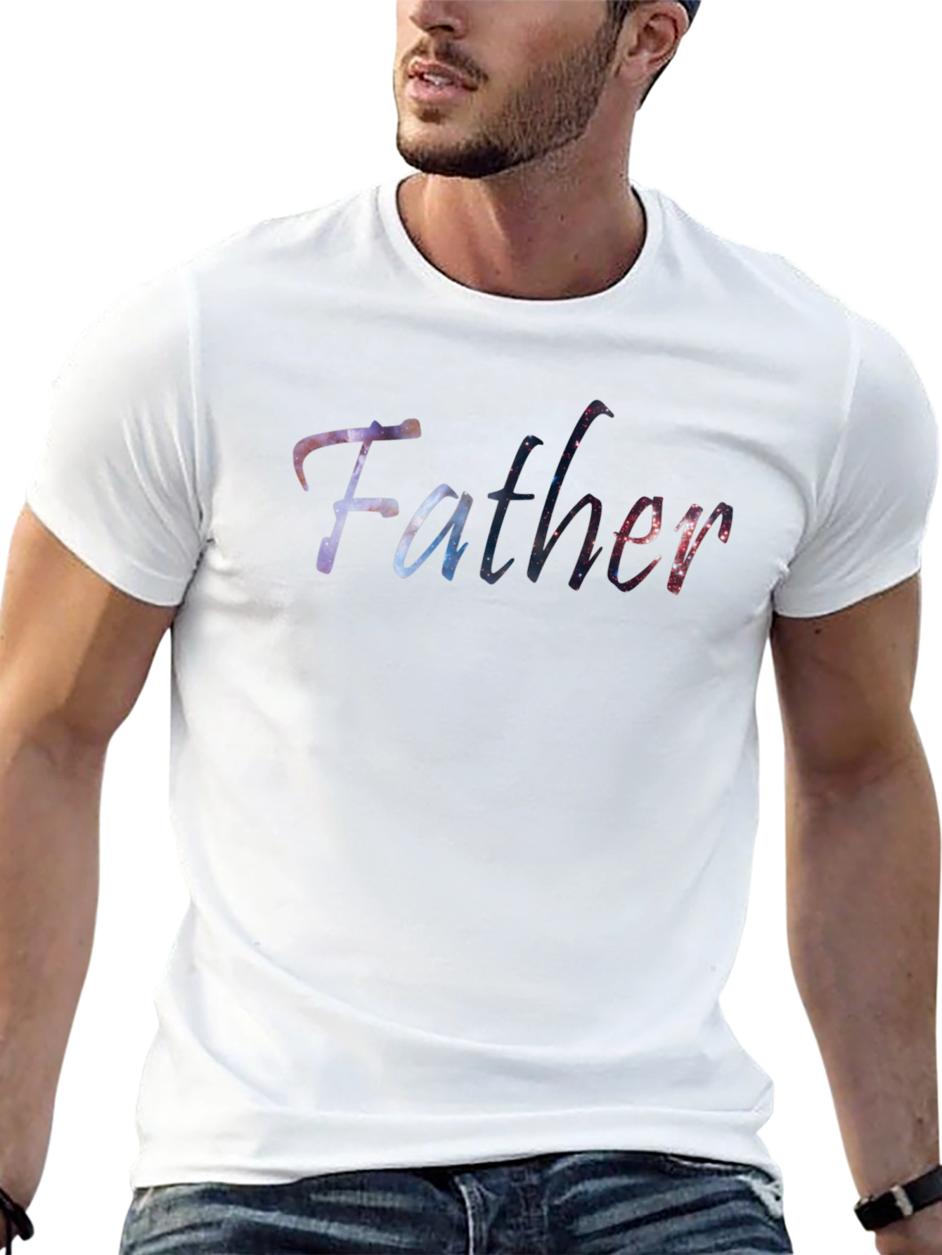 Galaxy Father Black T-Shirt