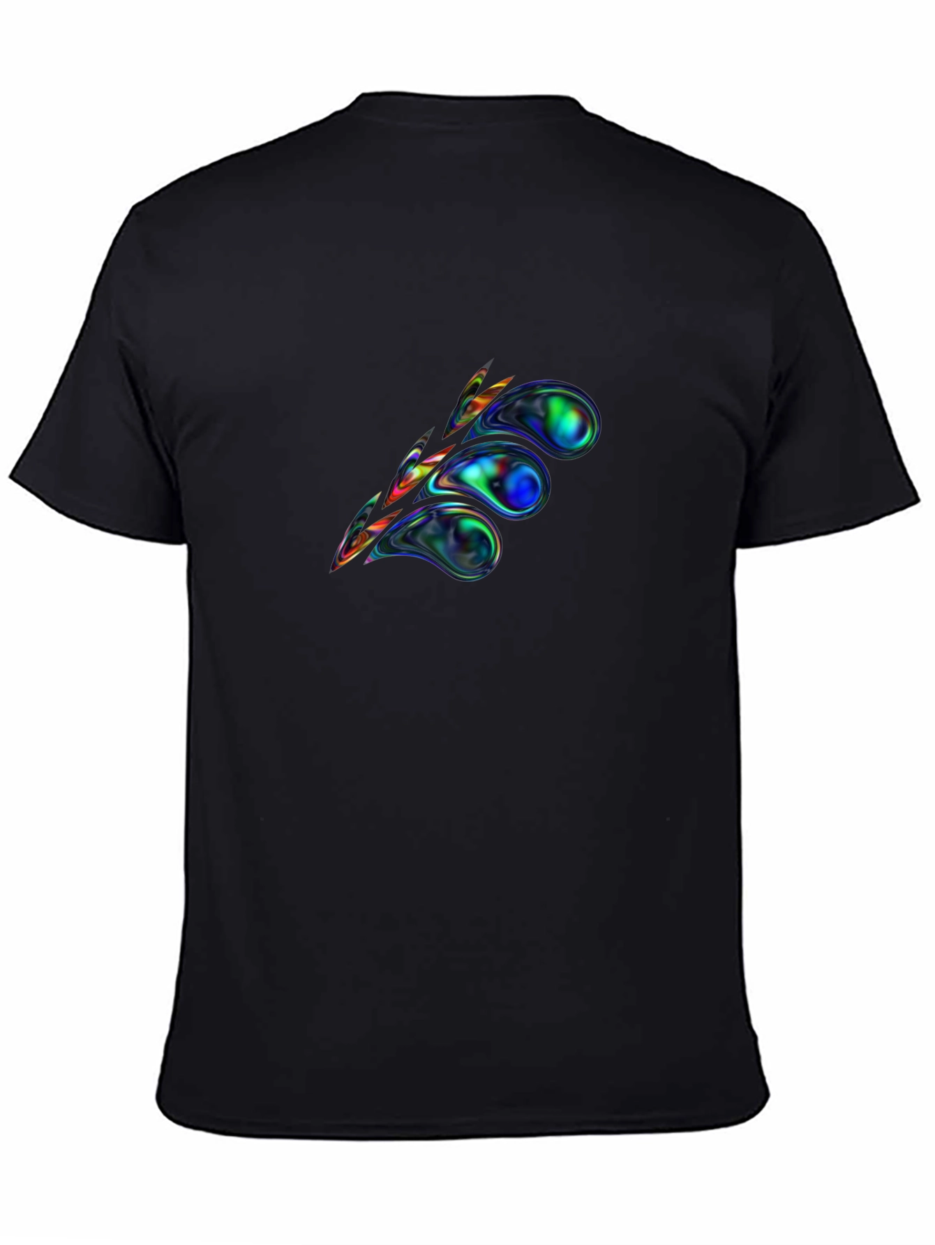 Abstract Swirl Graphic Tee - Premium Black Cotton T-Shirt