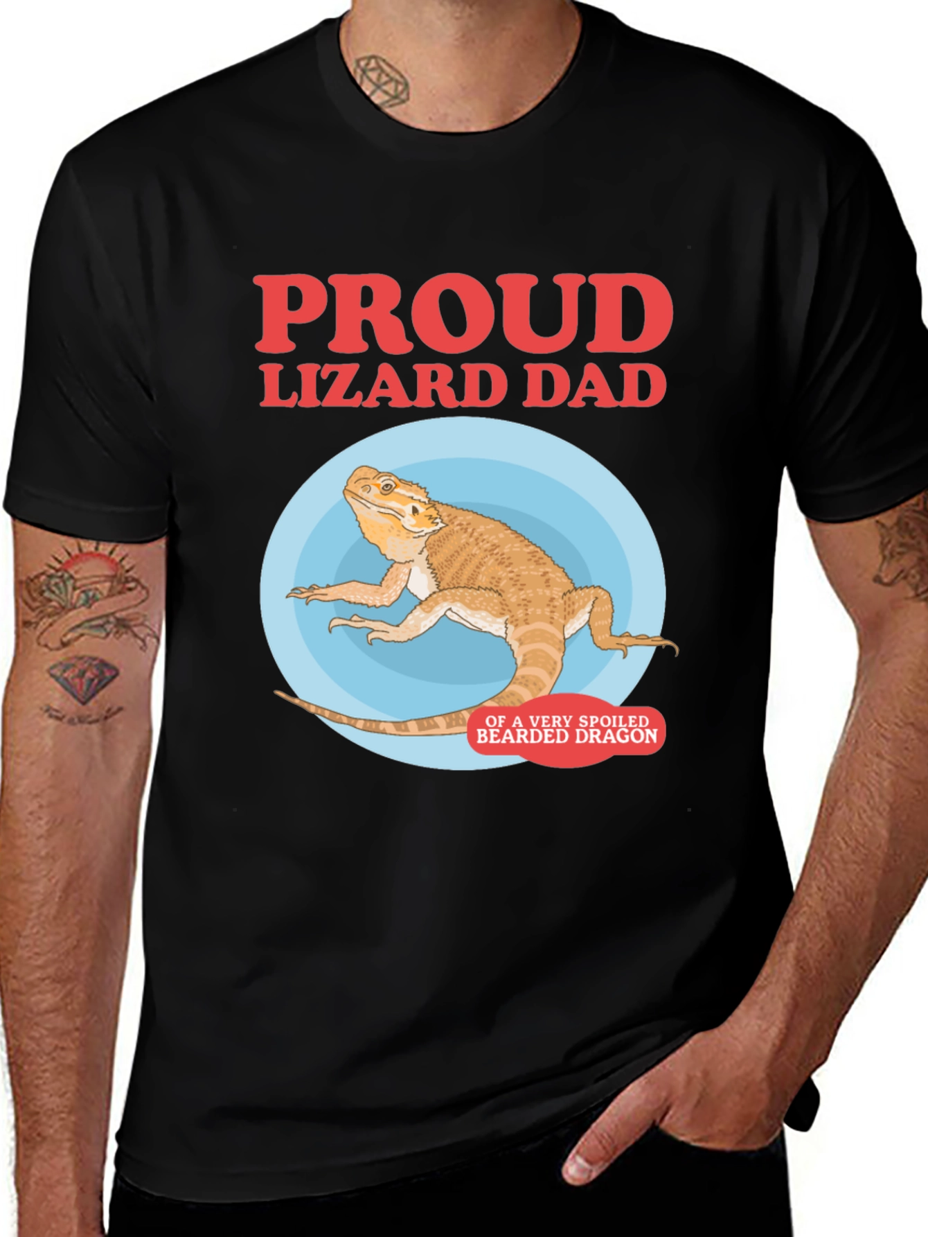Proud Lizard Dad Bearded Dragon Graphic Tee