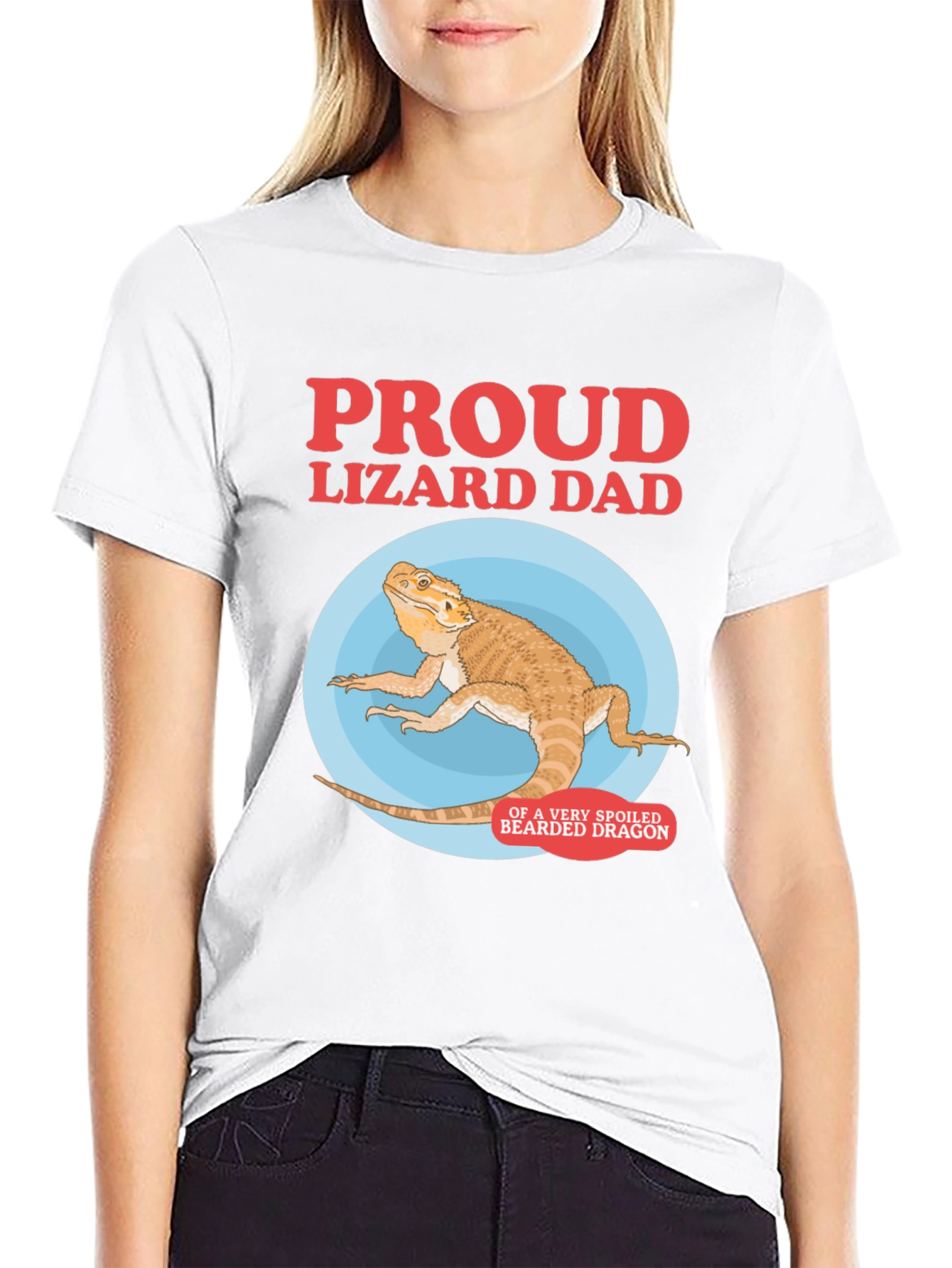 Proud Lizard Dad Bearded Dragon Graphic Tee
