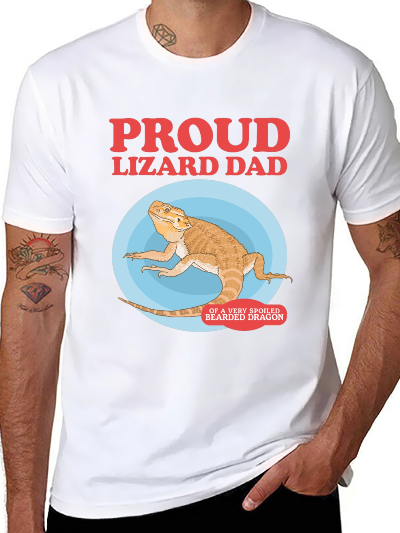 Proud Lizard Dad Bearded Dragon Graphic Tee