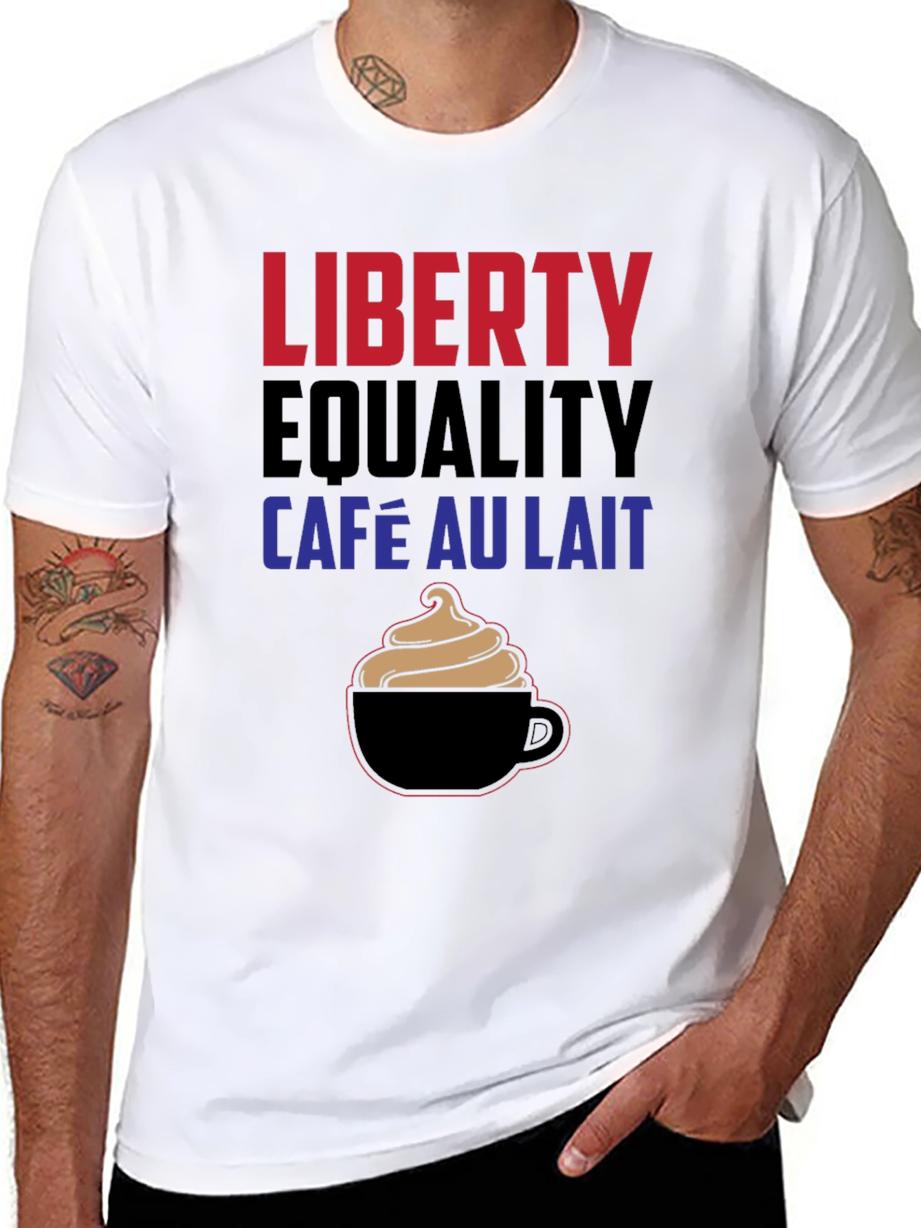 Liberty Equality Cafe Au Lait T-Shirt