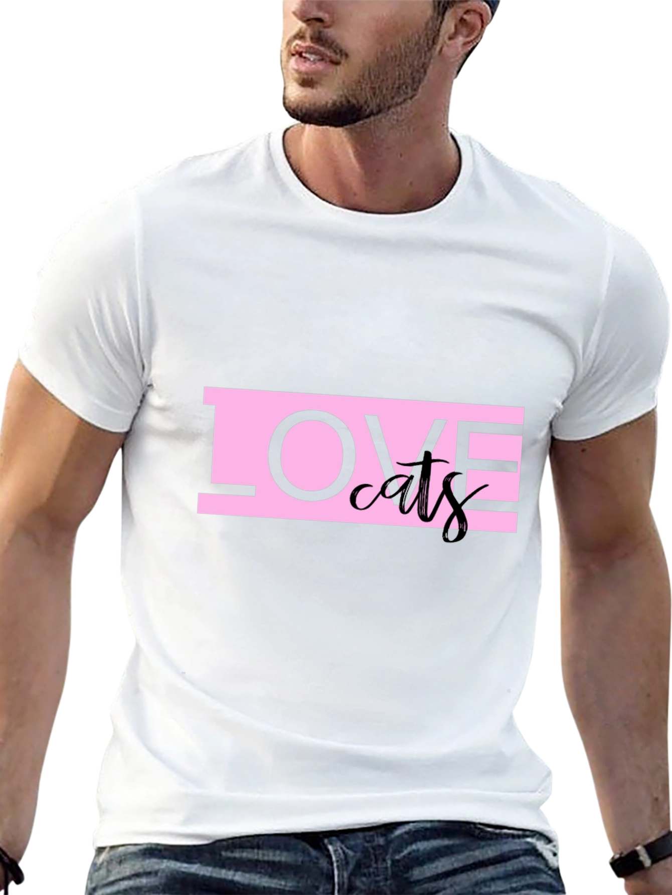 Love Cats Graphic Tee - Black