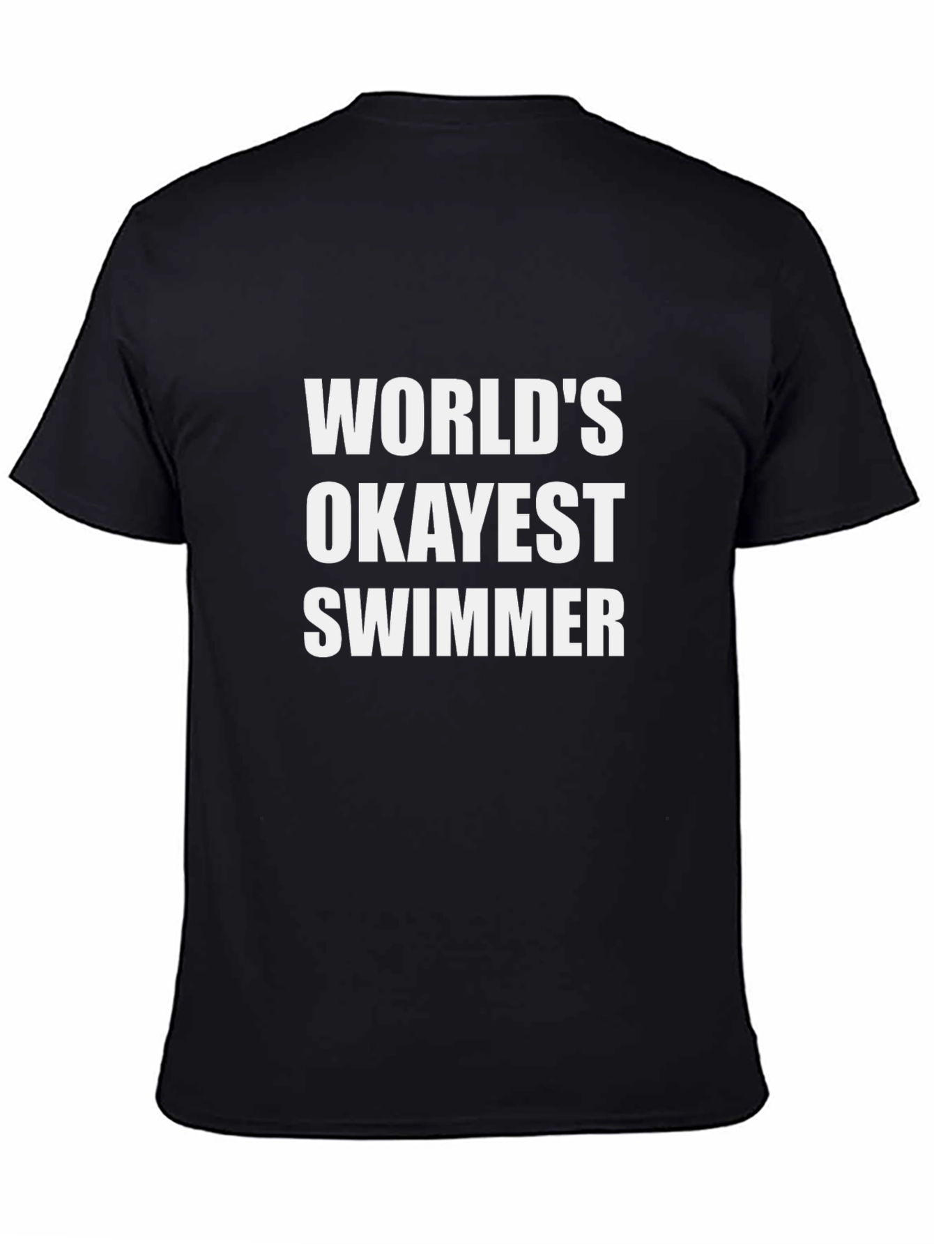 Worlds Okayest Swimmer Black Tee