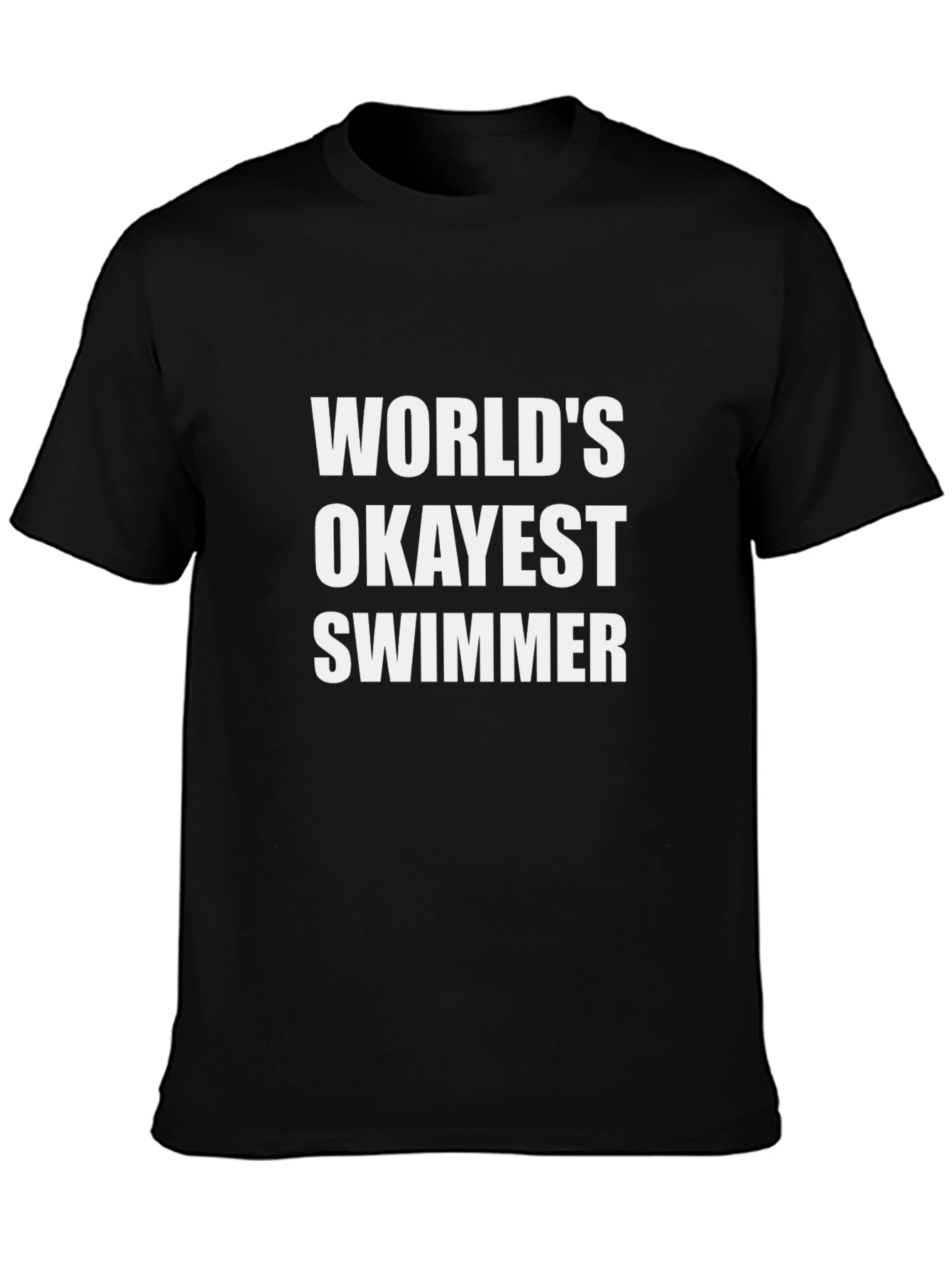 Worlds Okayest Swimmer Black Tee