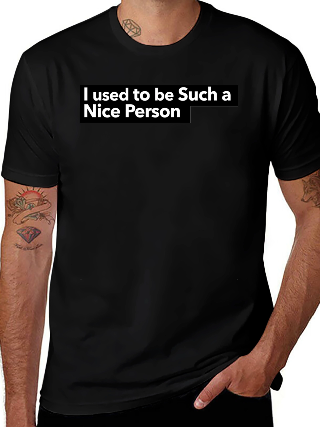 Sarcastic Nice Person Graphic Tee - Black