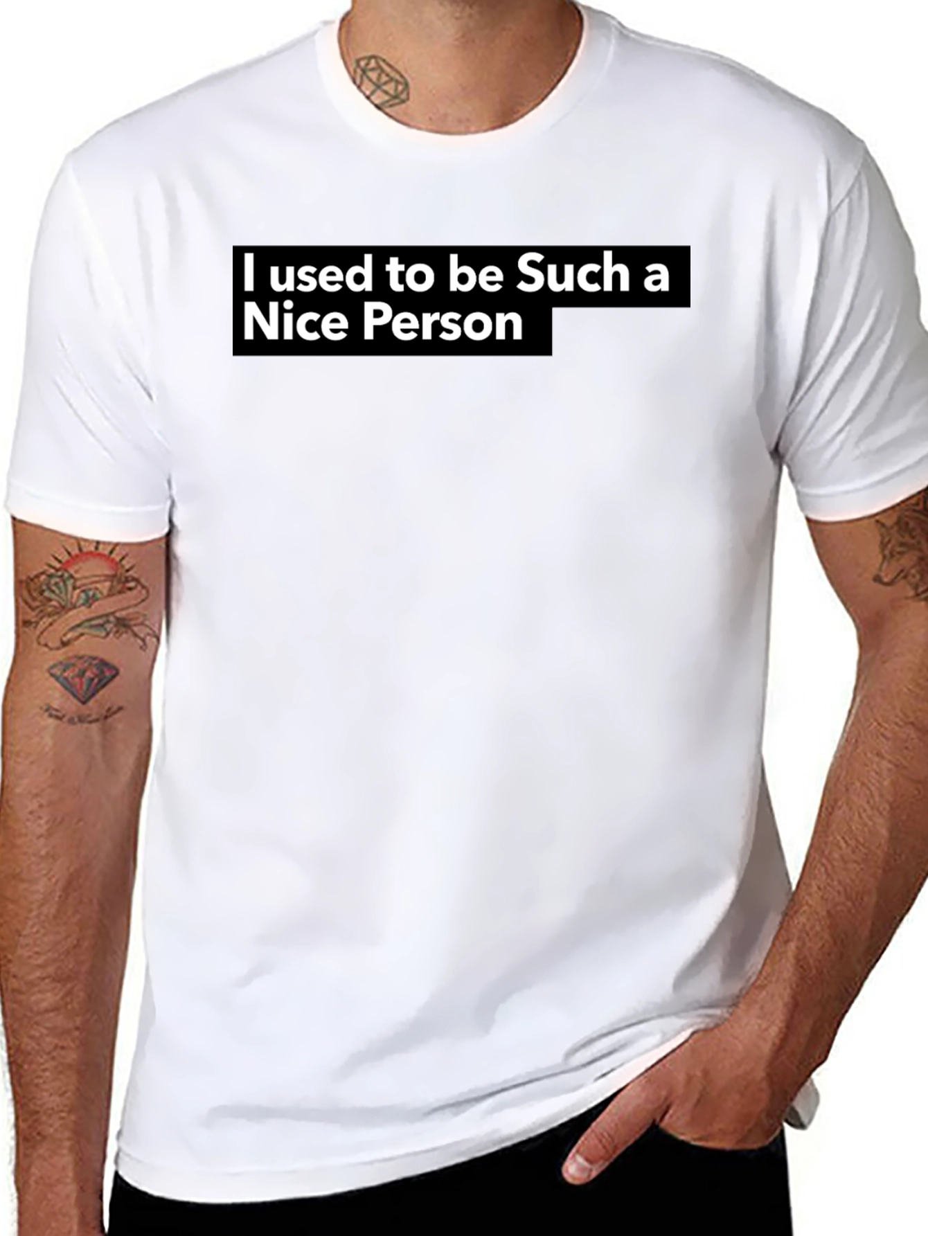 Sarcastic Nice Person Graphic Tee - Black