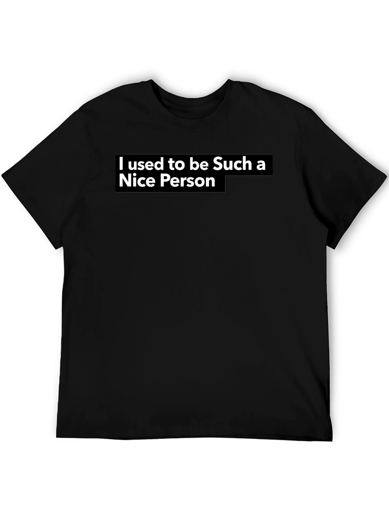 Sarcastic Nice Person Graphic Tee - Black