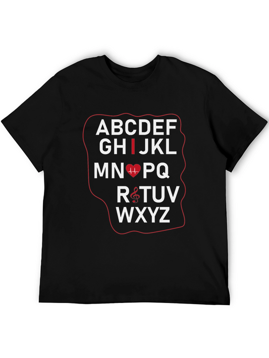 Alphabet Heartbeat Music Note T-Shirt