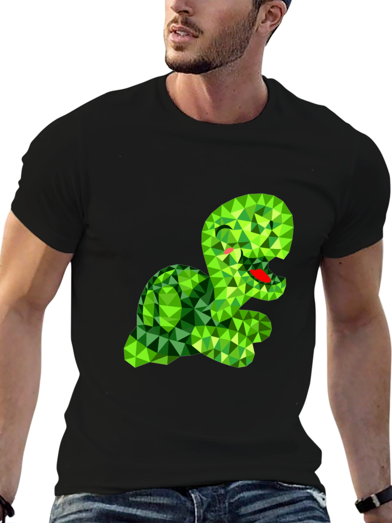 Geometric Turtle Graphic Tee - Unique Style