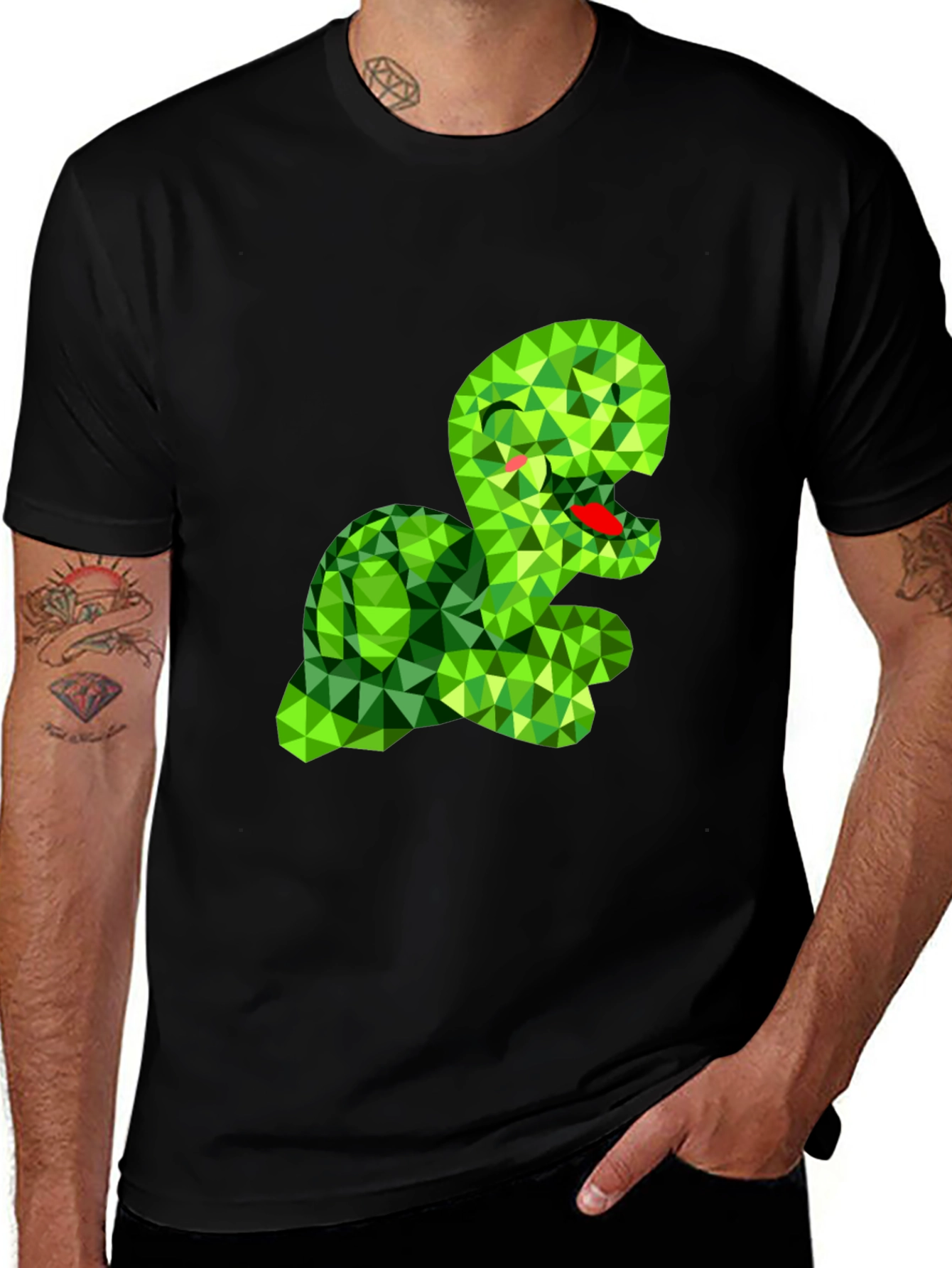 Geometric Turtle Graphic Tee - Unique Style