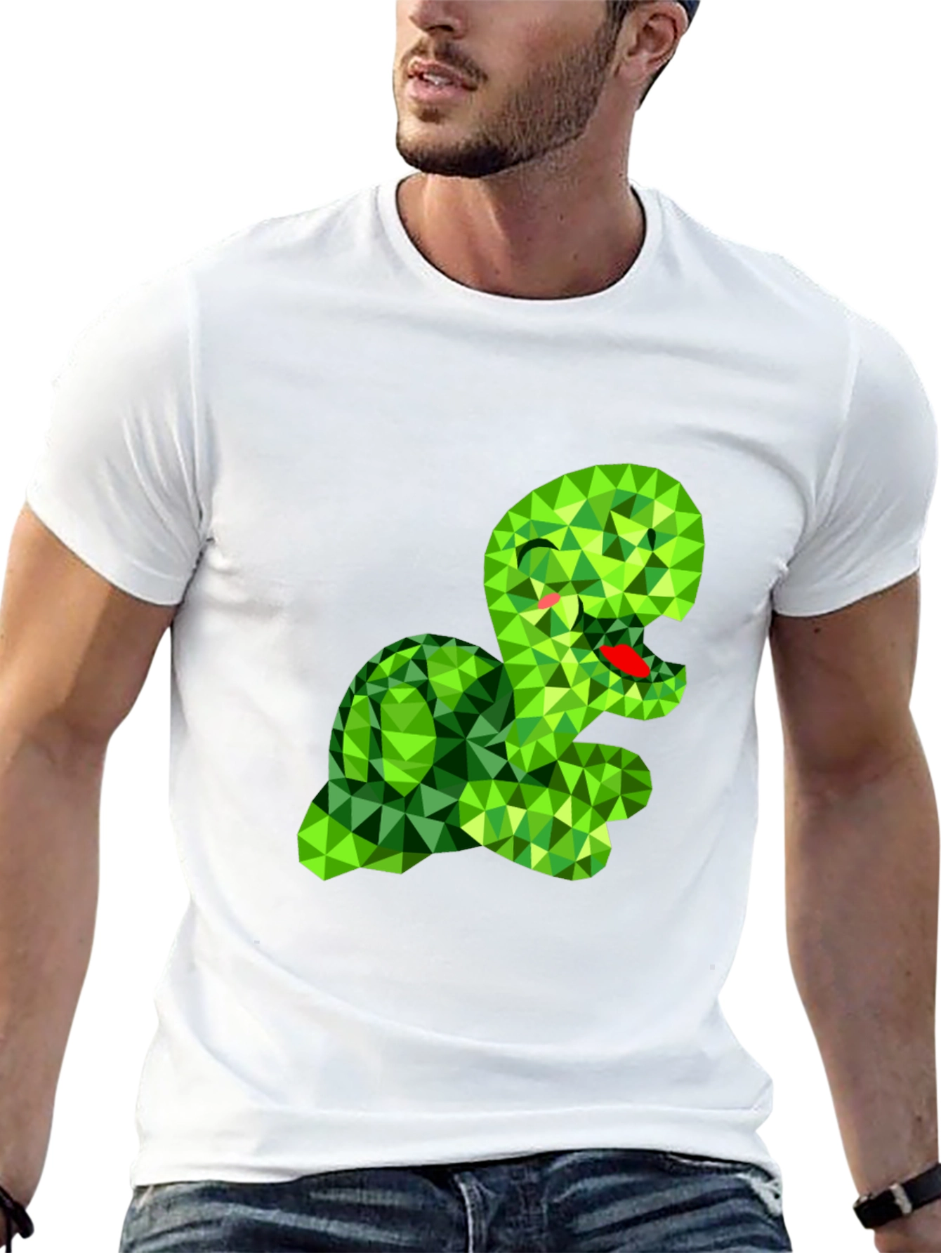 Geometric Turtle Graphic Tee - Unique Style