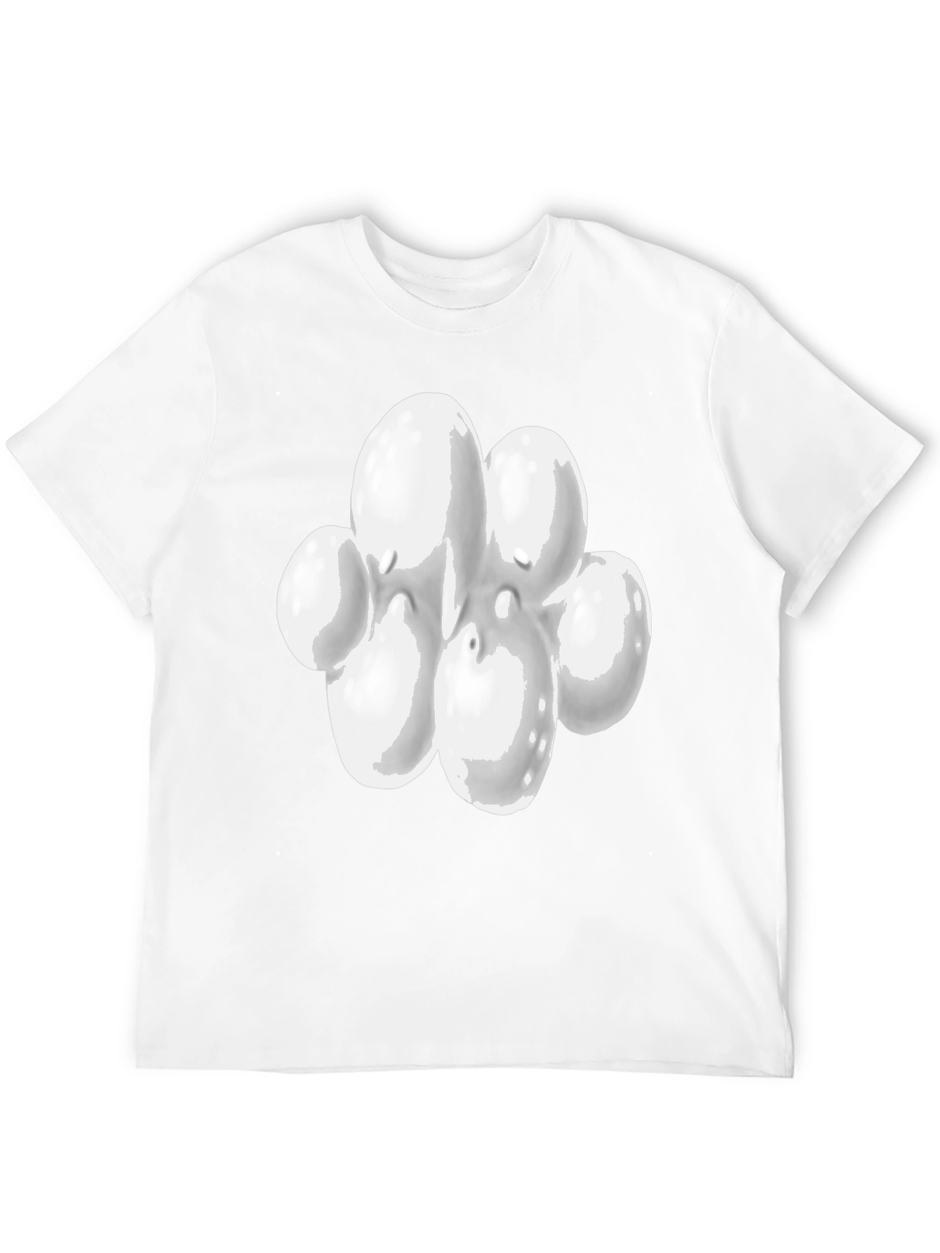 Abstract White Blob Graphic Tee