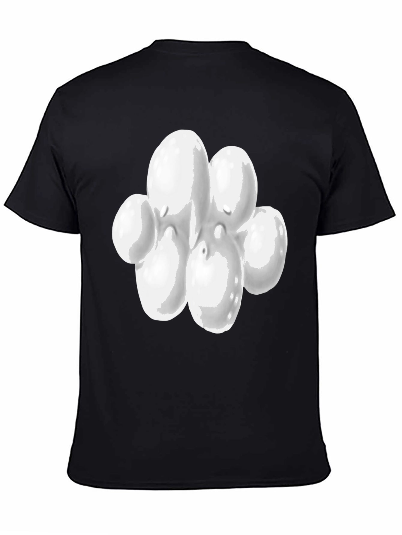 Abstract White Blob Graphic Tee