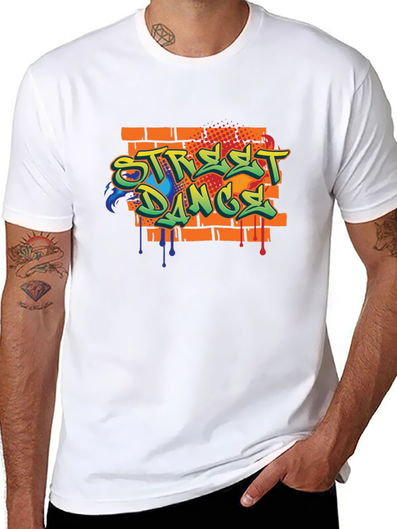 Street Dance Graphic Black T-Shirt