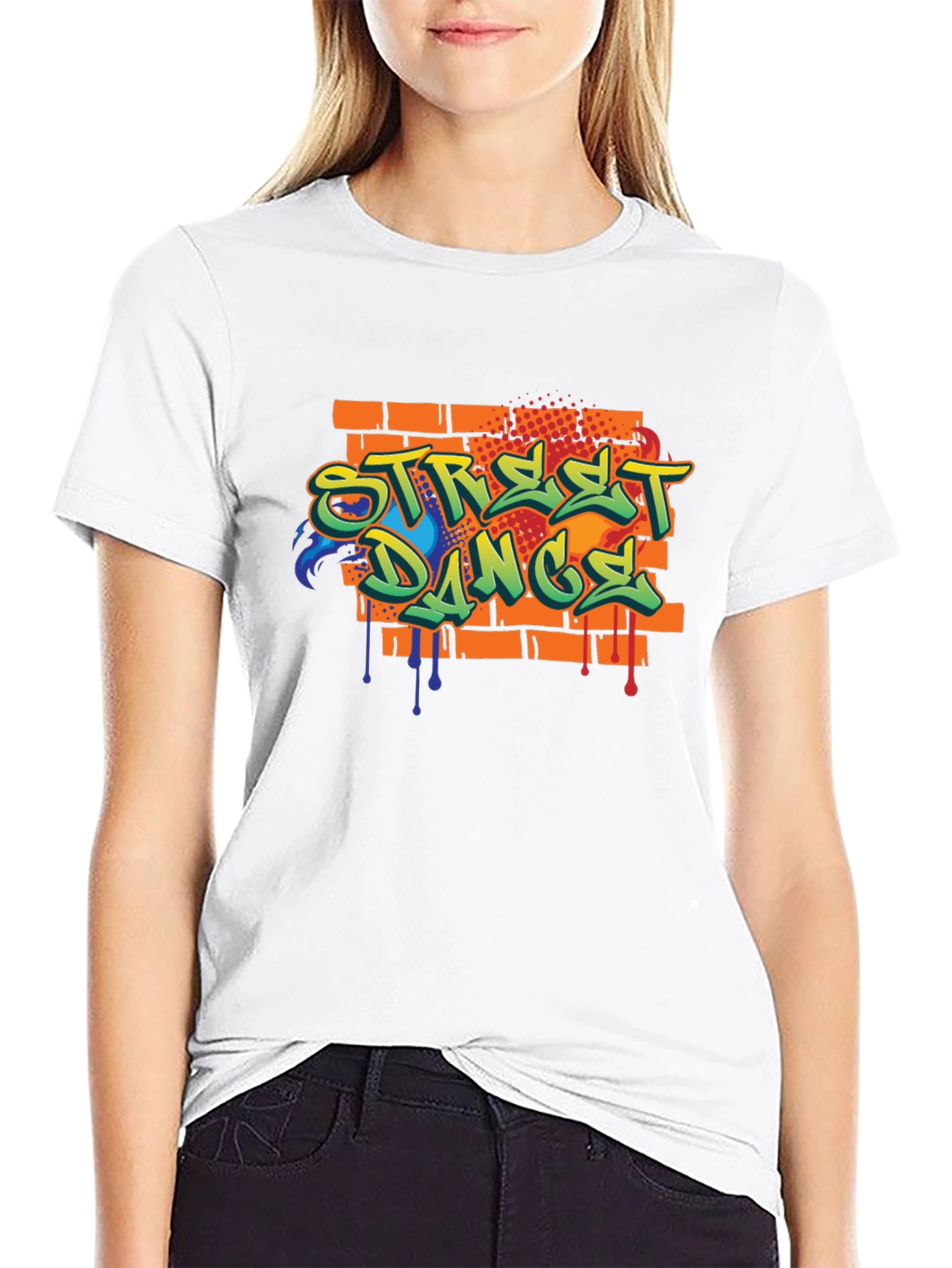 Street Dance Graphic Black T-Shirt