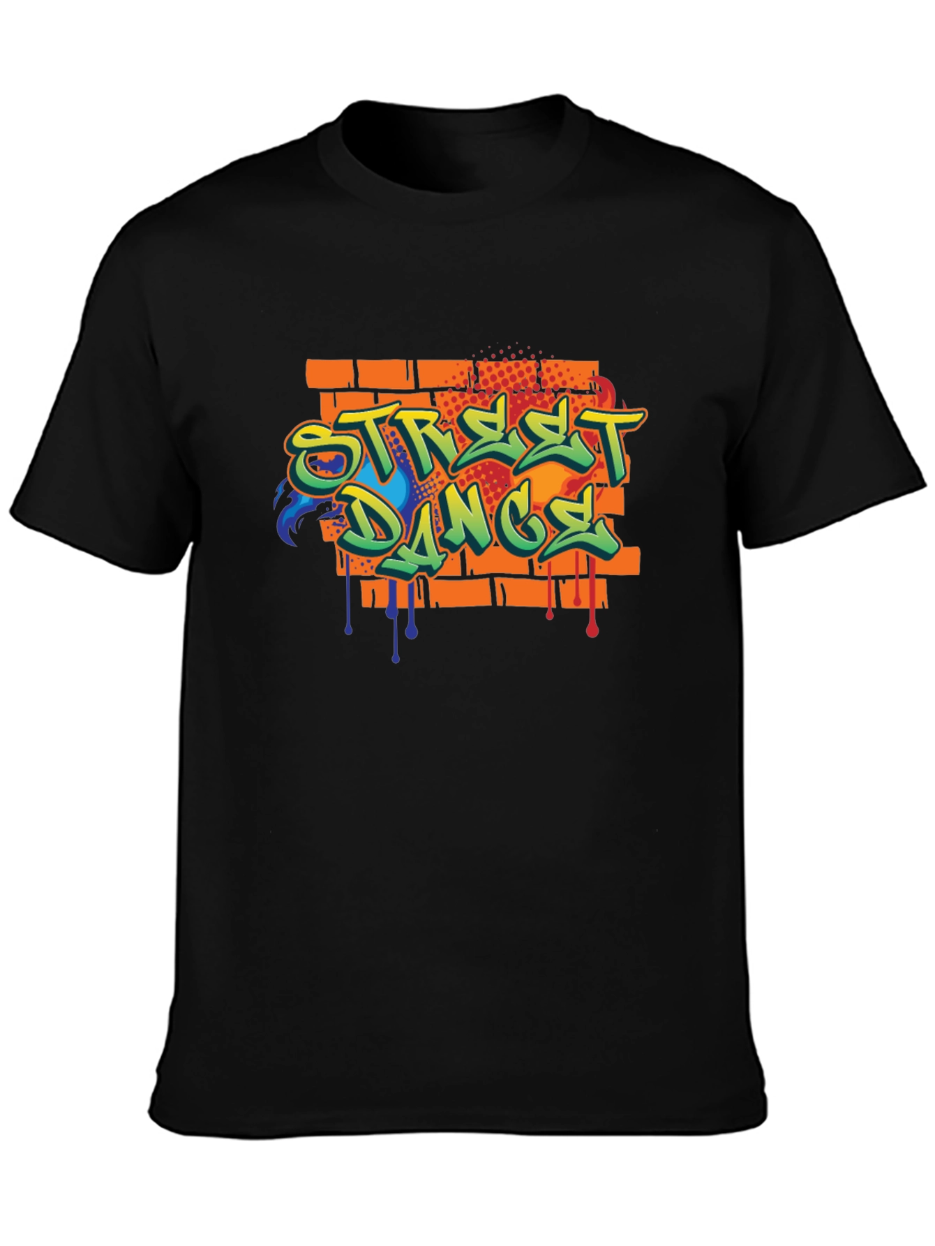 Street Dance Graphic Black T-Shirt