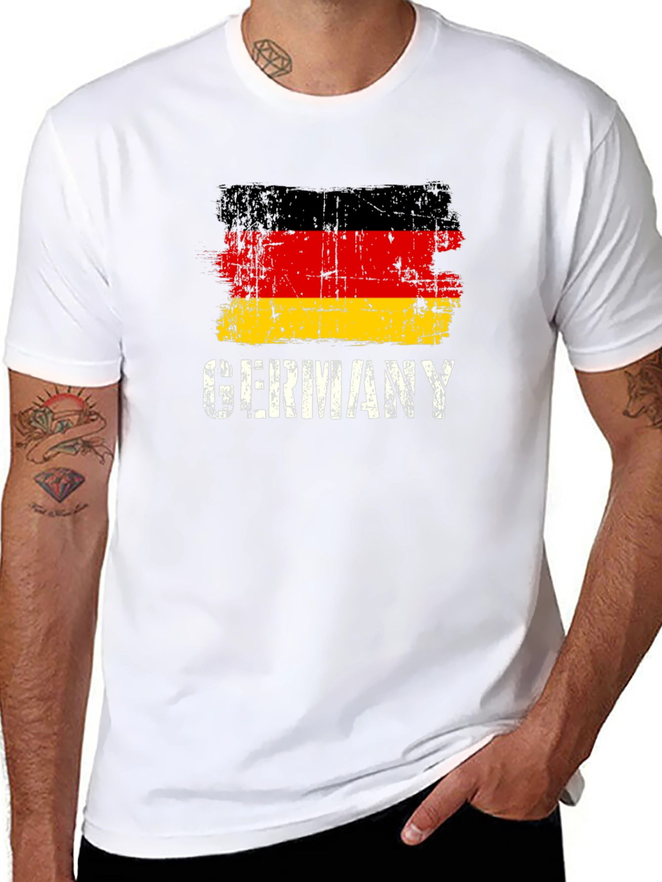 Germany Flag Graphic Tee - Distressed Print