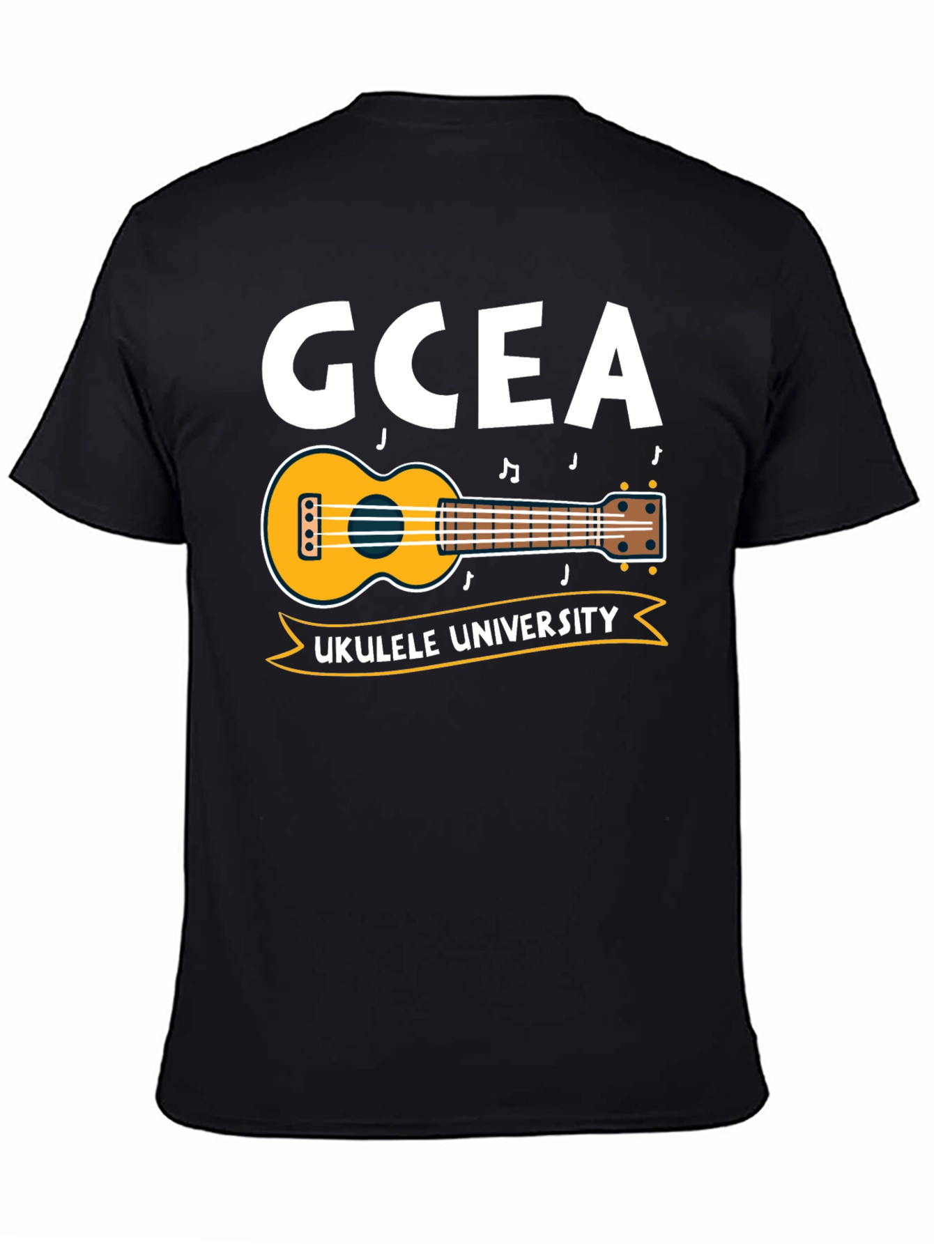 GCEA Ukulele University Black T-Shirt