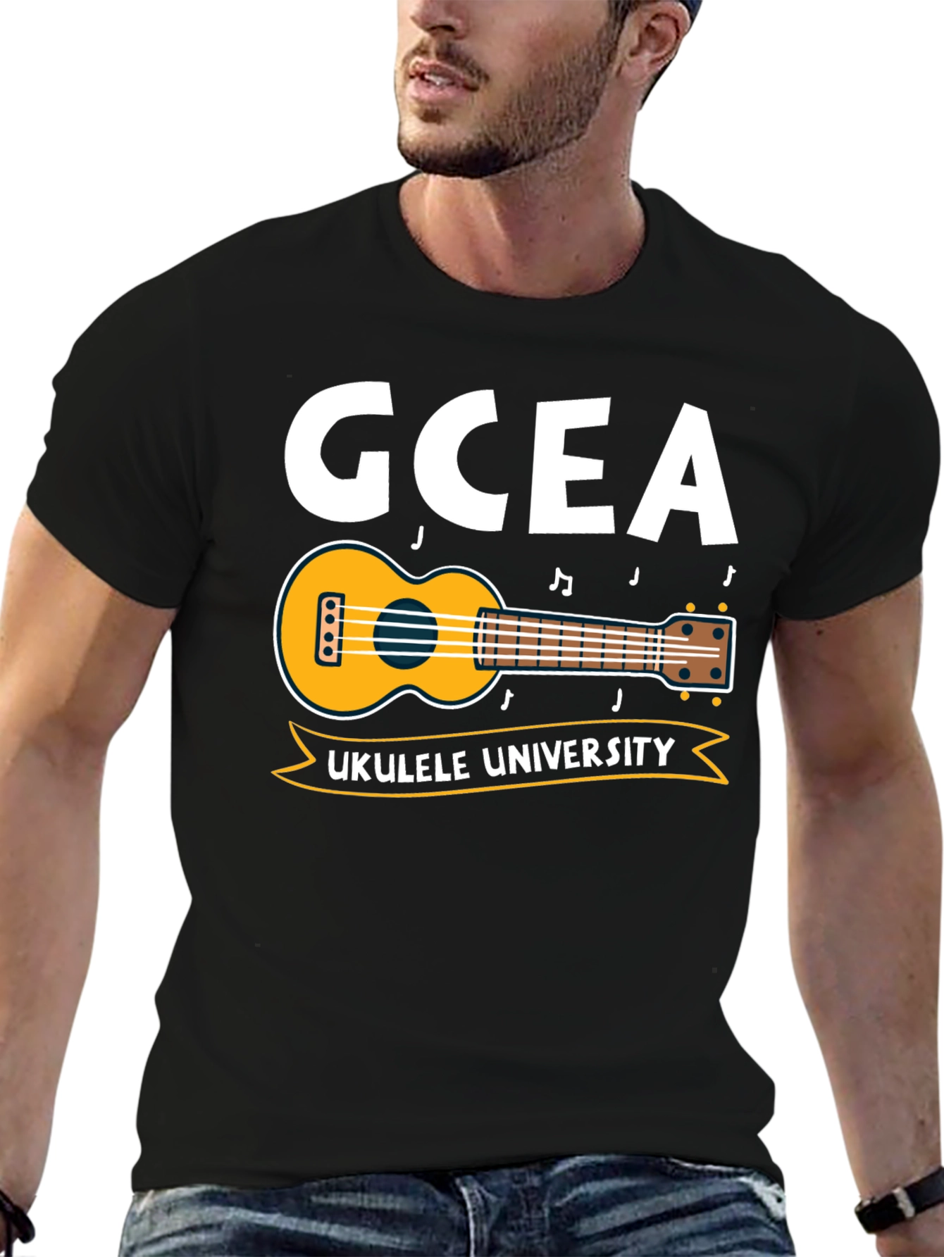 GCEA Ukulele University Black T-Shirt