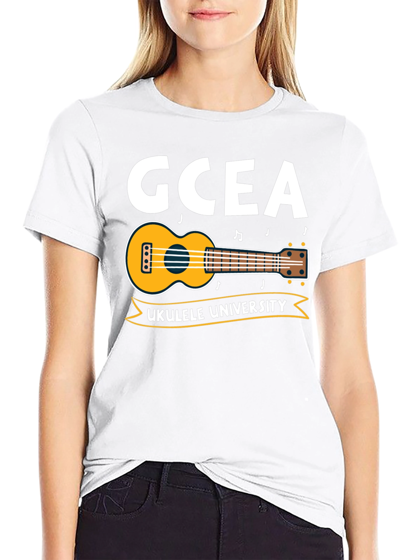 GCEA Ukulele University Black T-Shirt