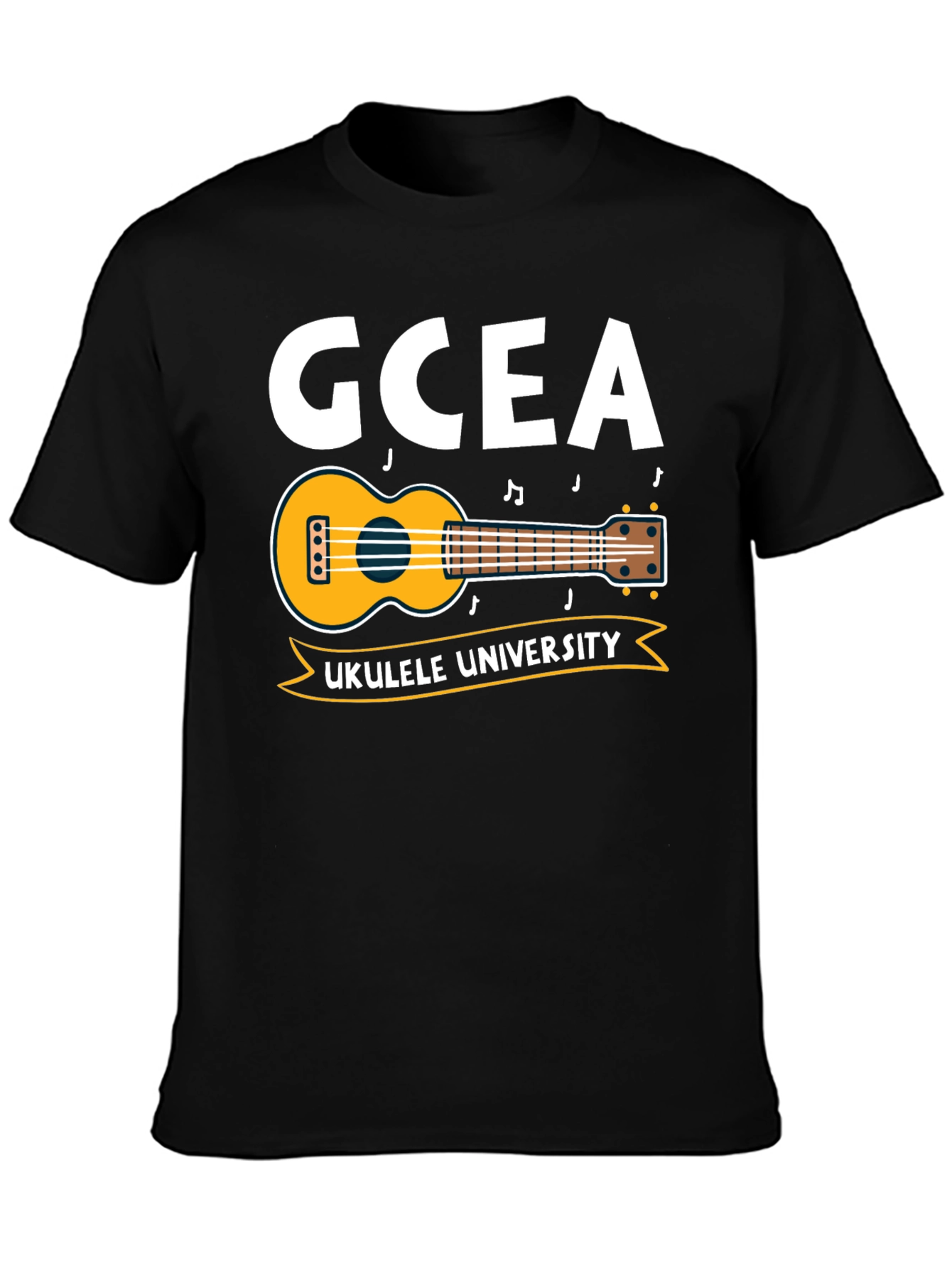 GCEA Ukulele University Black T-Shirt