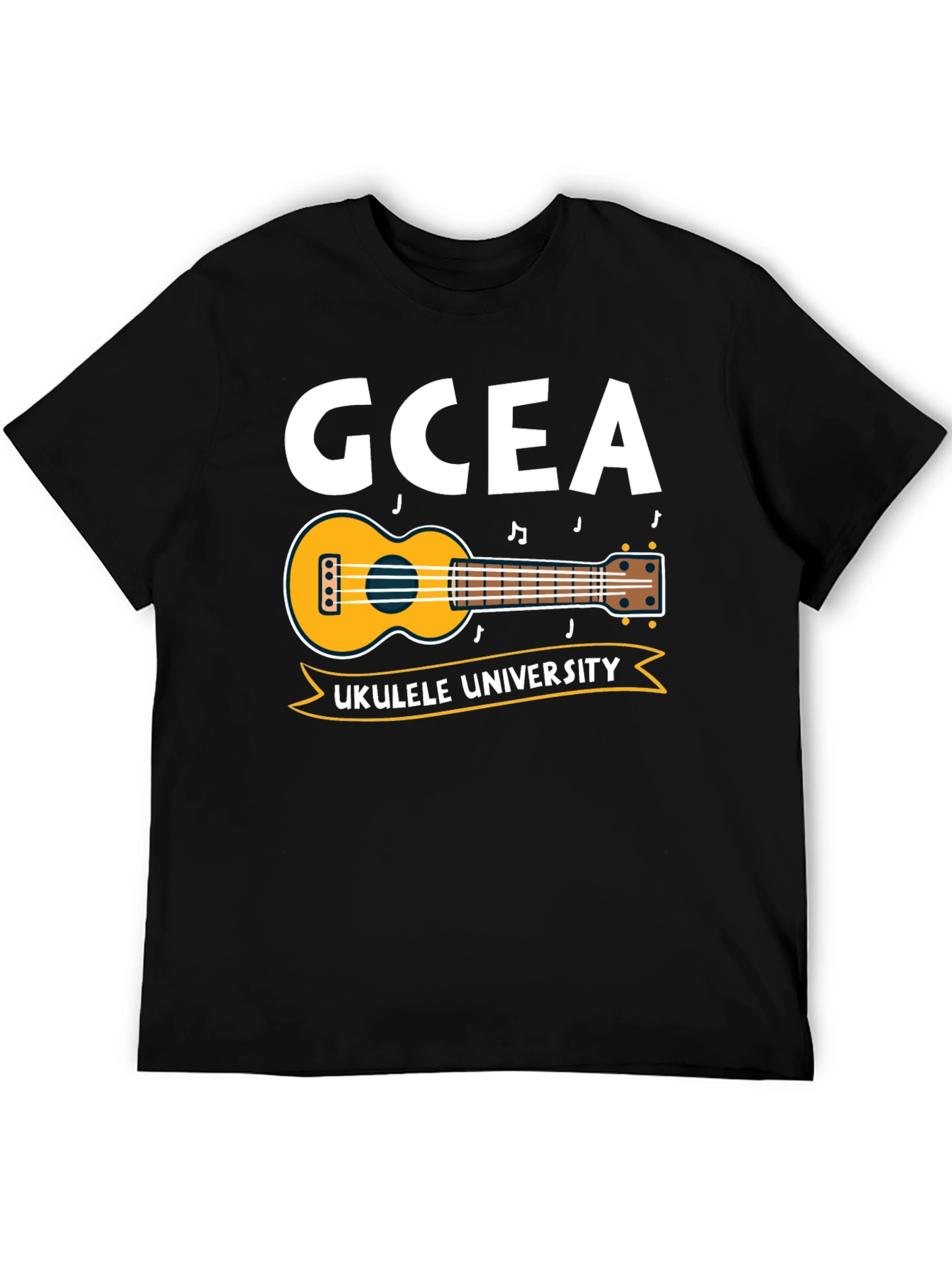 GCEA Ukulele University Black T-Shirt