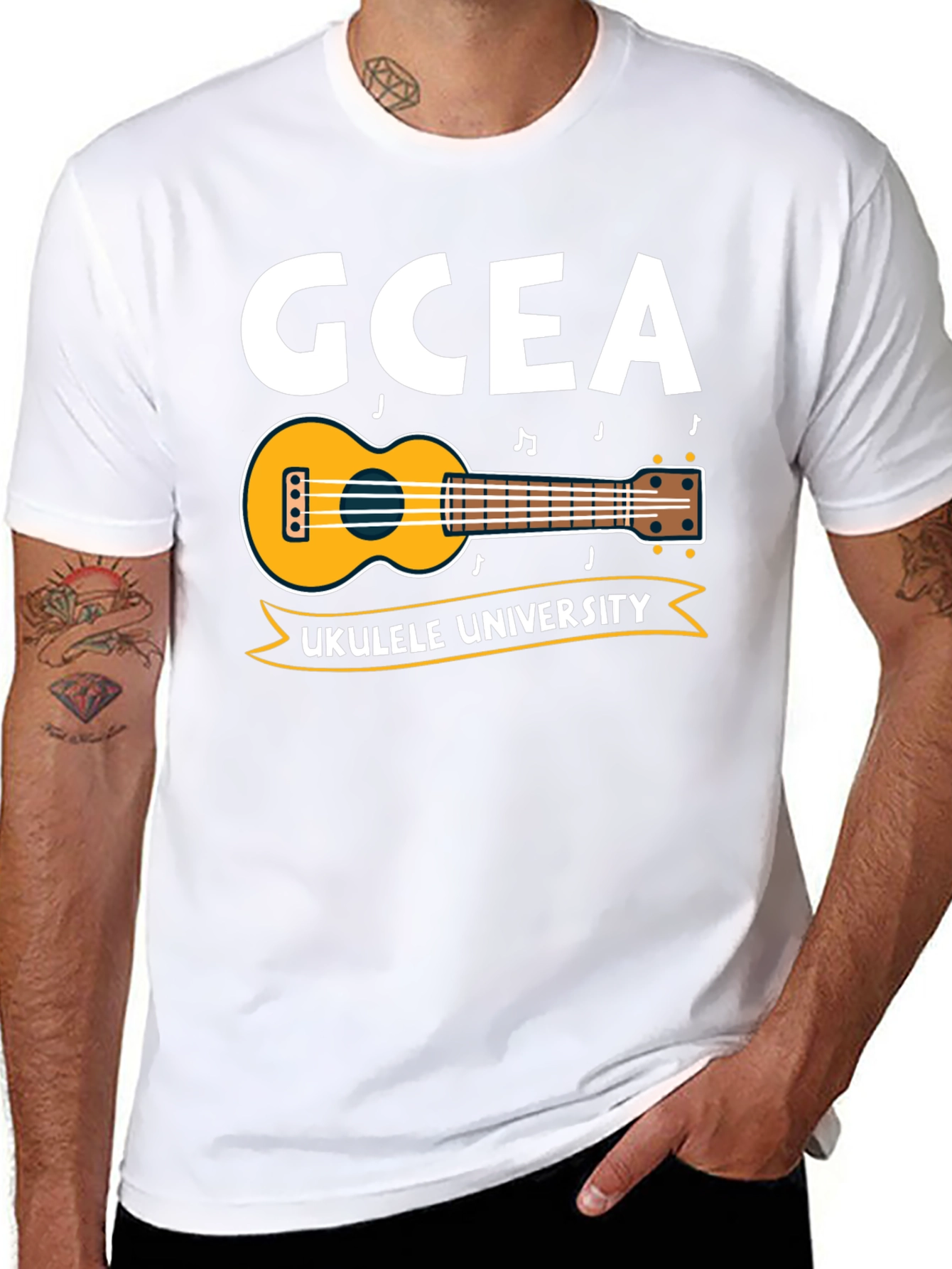 GCEA Ukulele University Black T-Shirt