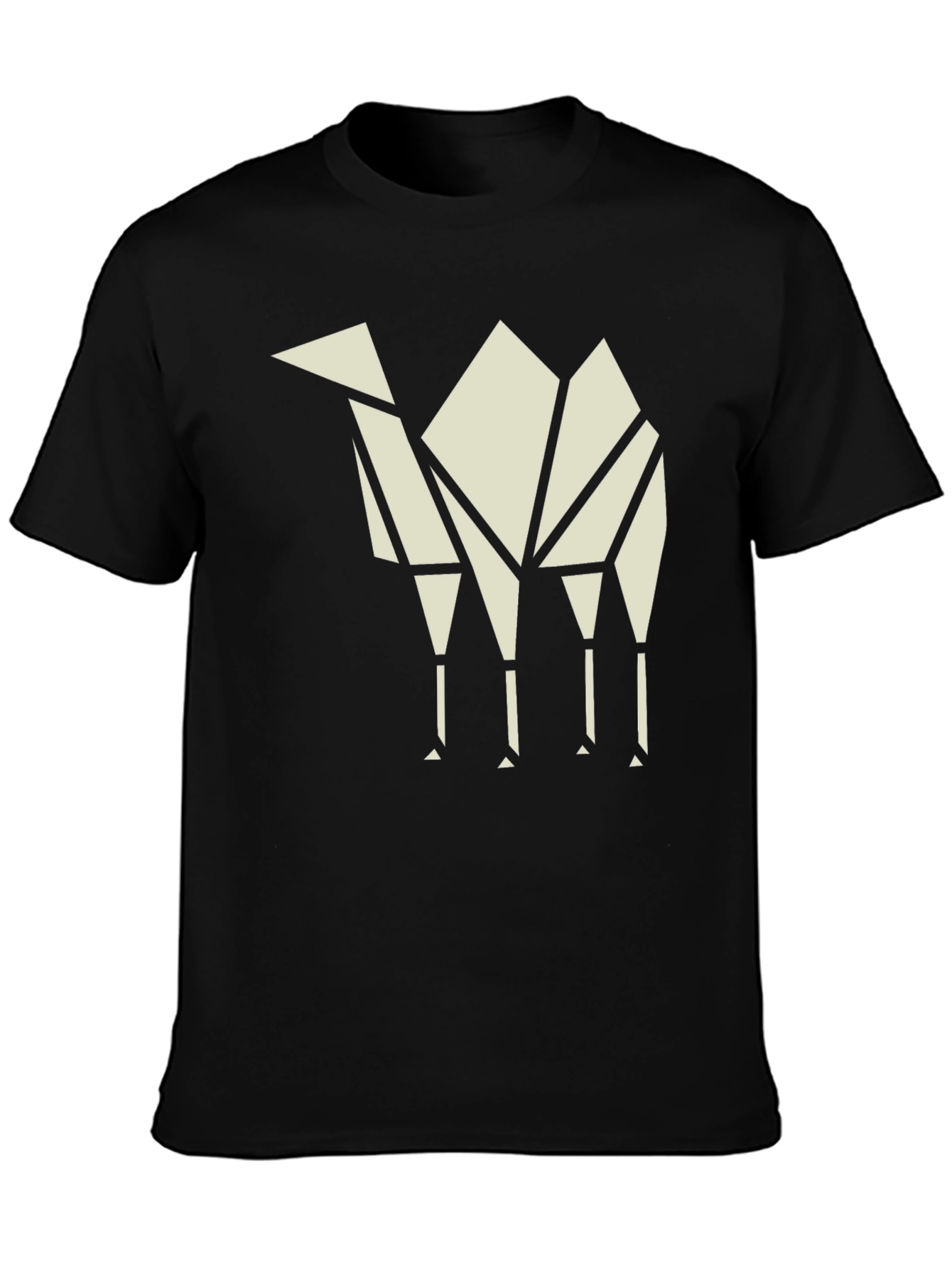 Geometric Camel T-Shirt - Modern Graphic Tee