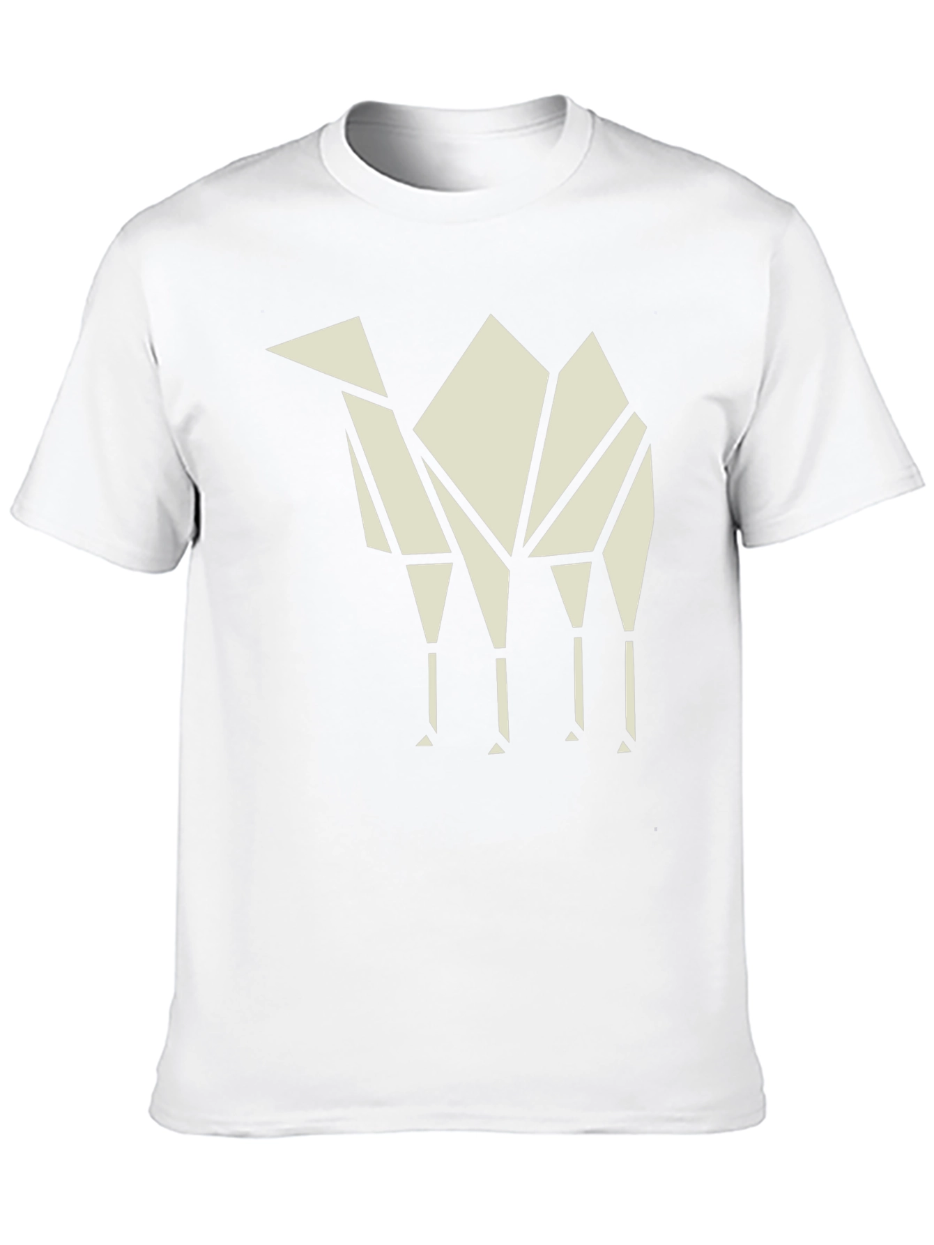 Geometric Camel T-Shirt - Modern Graphic Tee
