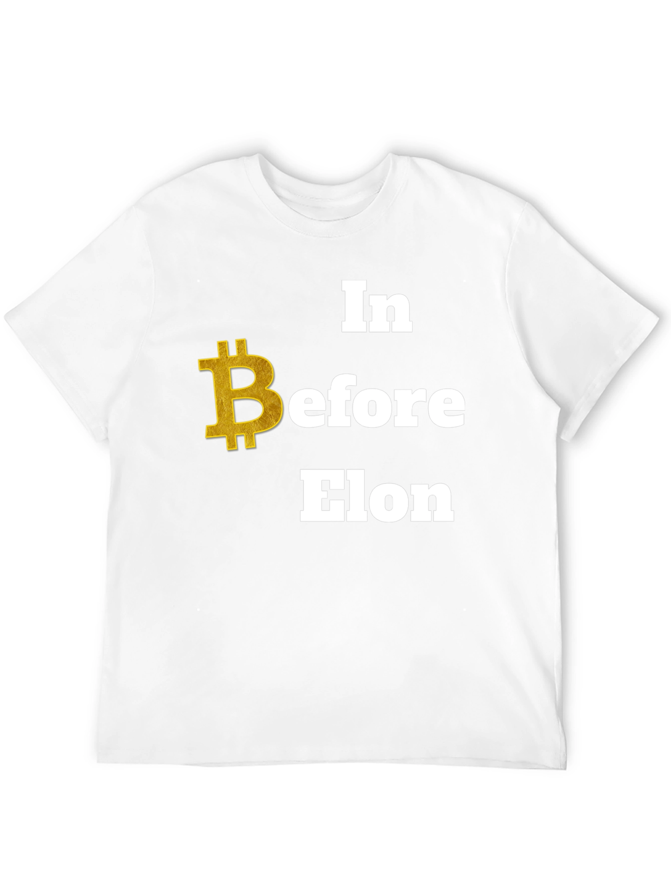 Bitcoin Before Elon Black Graphic Tee