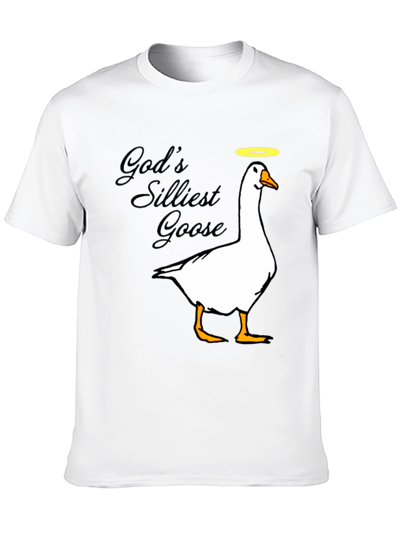 Gods Silliest Goose Black Graphic T-Shirt