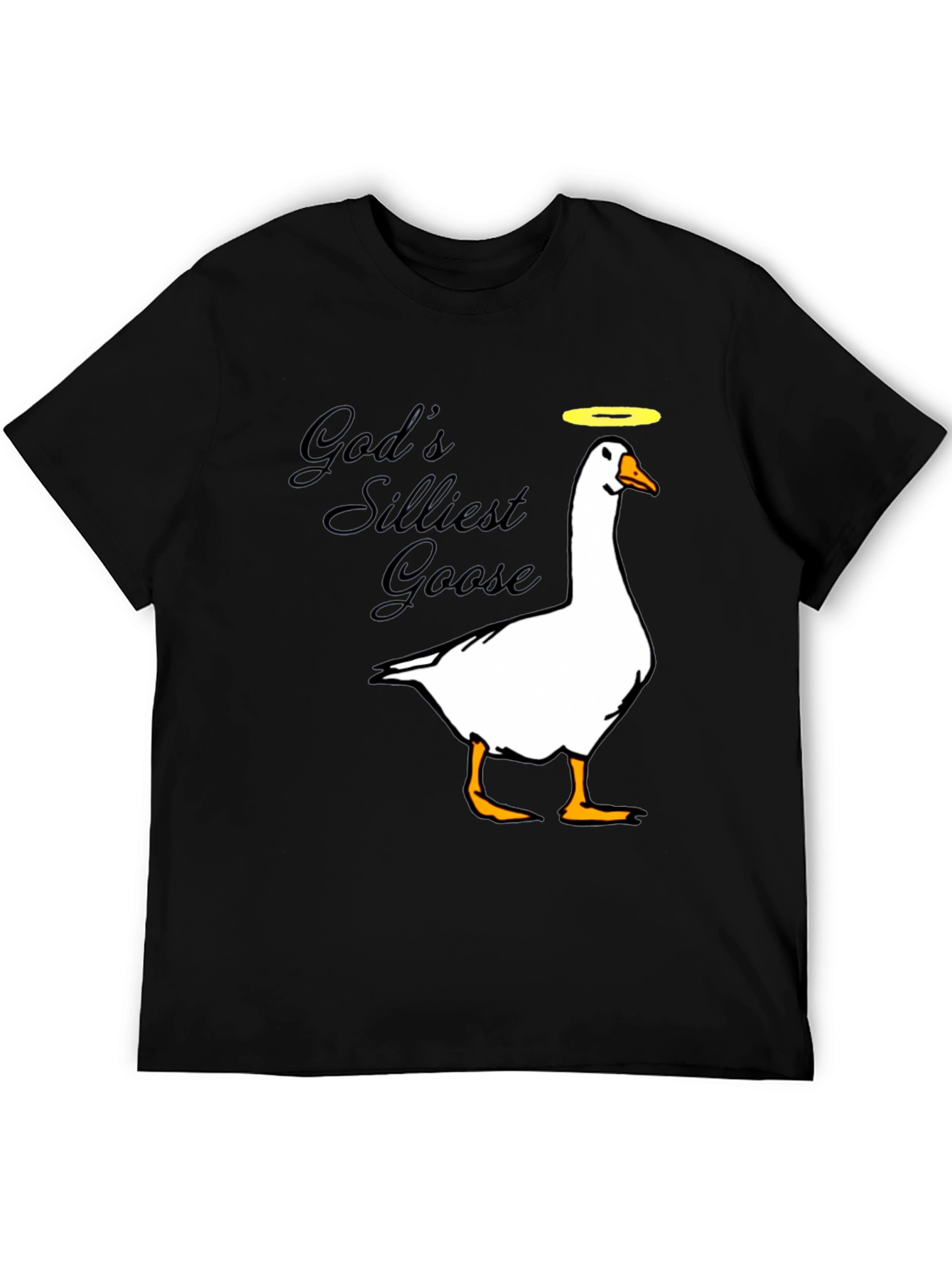 Gods Silliest Goose Black Graphic T-Shirt