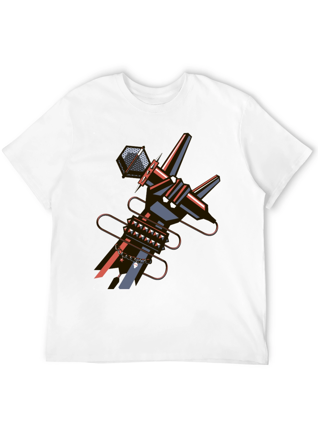 Abstract Punk Graphic Tee - Edgy Style