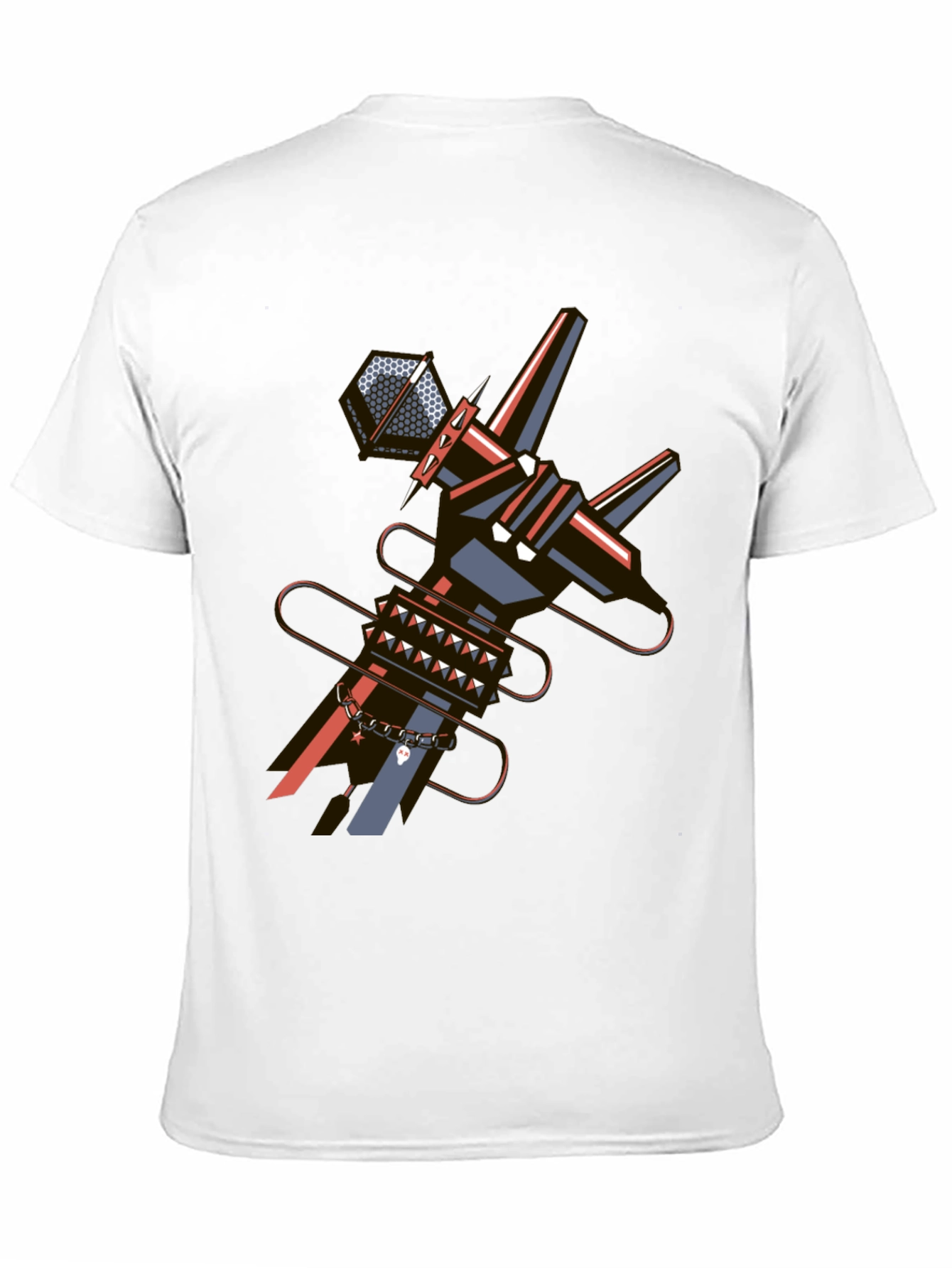 Abstract Punk Graphic Tee - Edgy Style