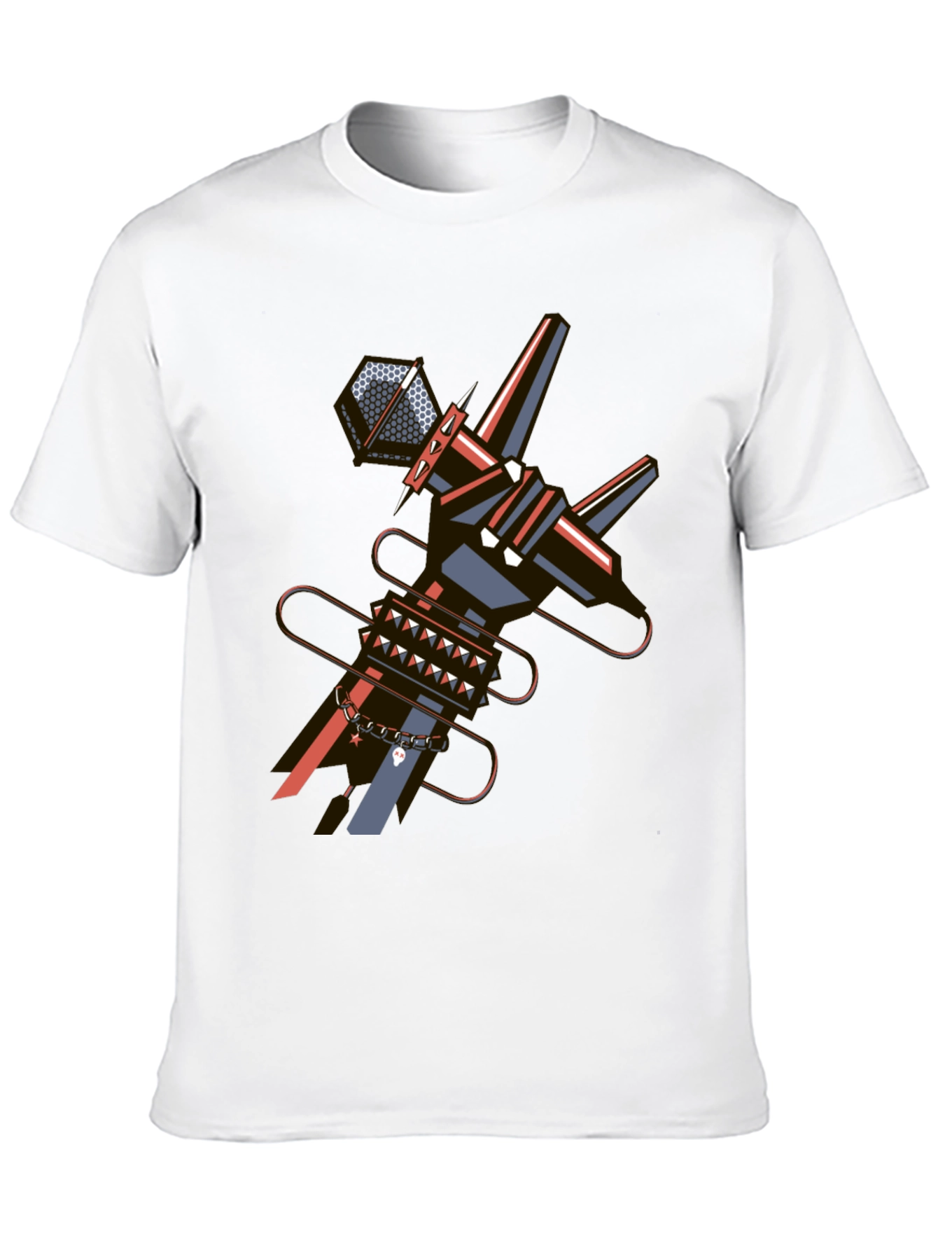 Abstract Punk Graphic Tee - Edgy Style