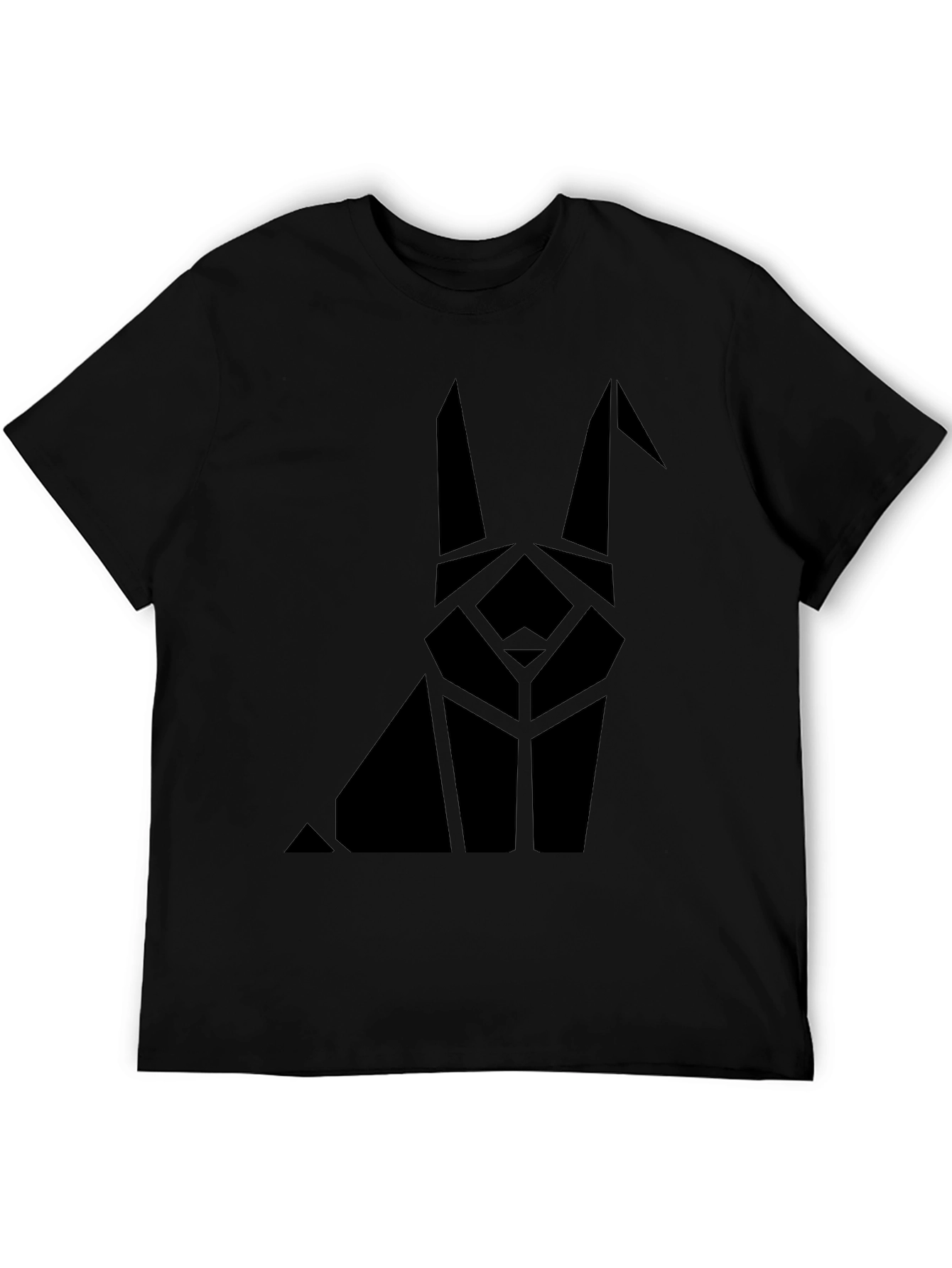 Geometric Rabbit Graphic Tee - Modern Style