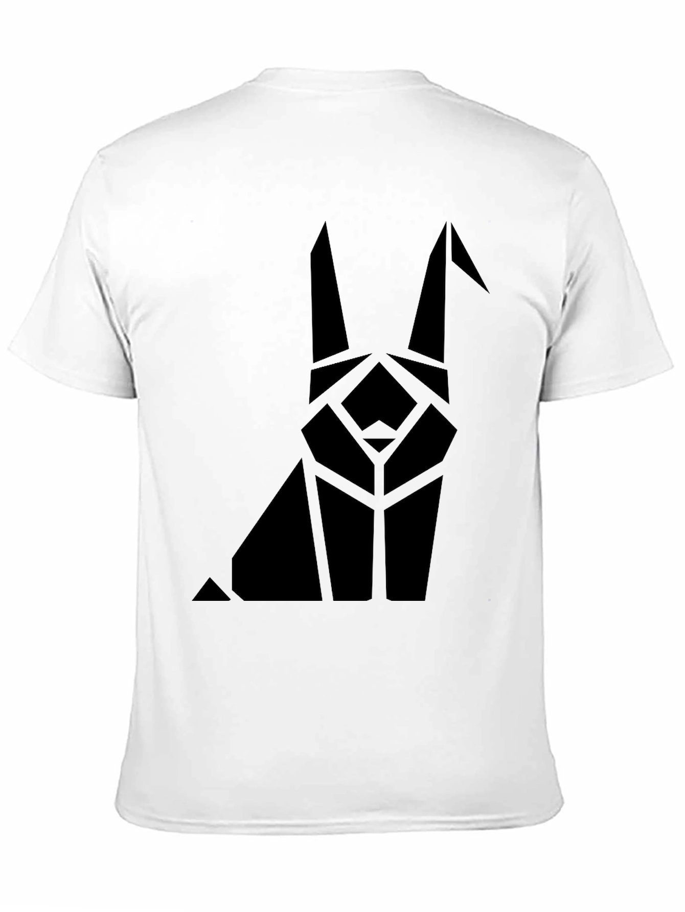 Geometric Rabbit Graphic Tee - Modern Style