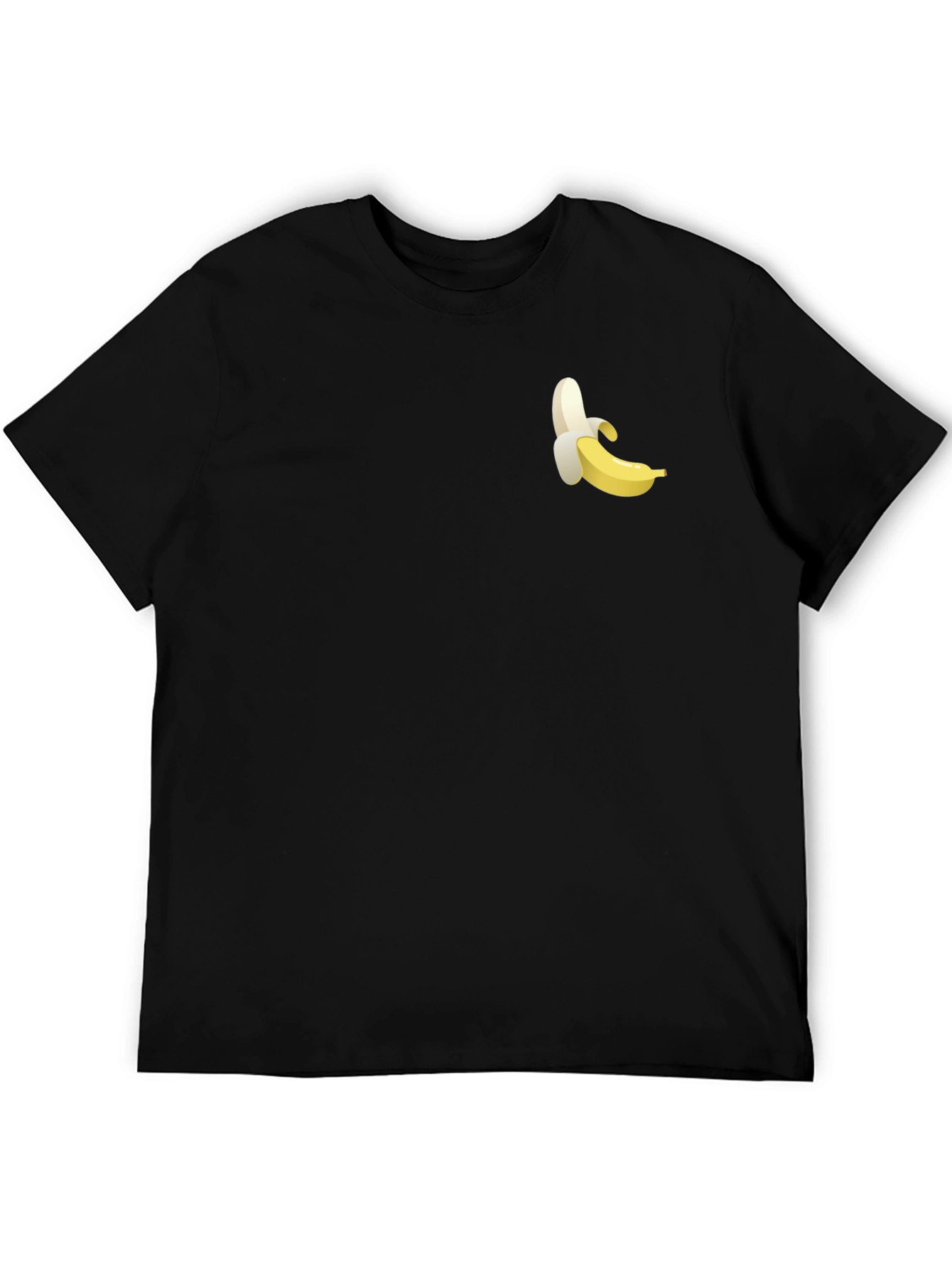 Banana Graphic Print Black T-Shirt