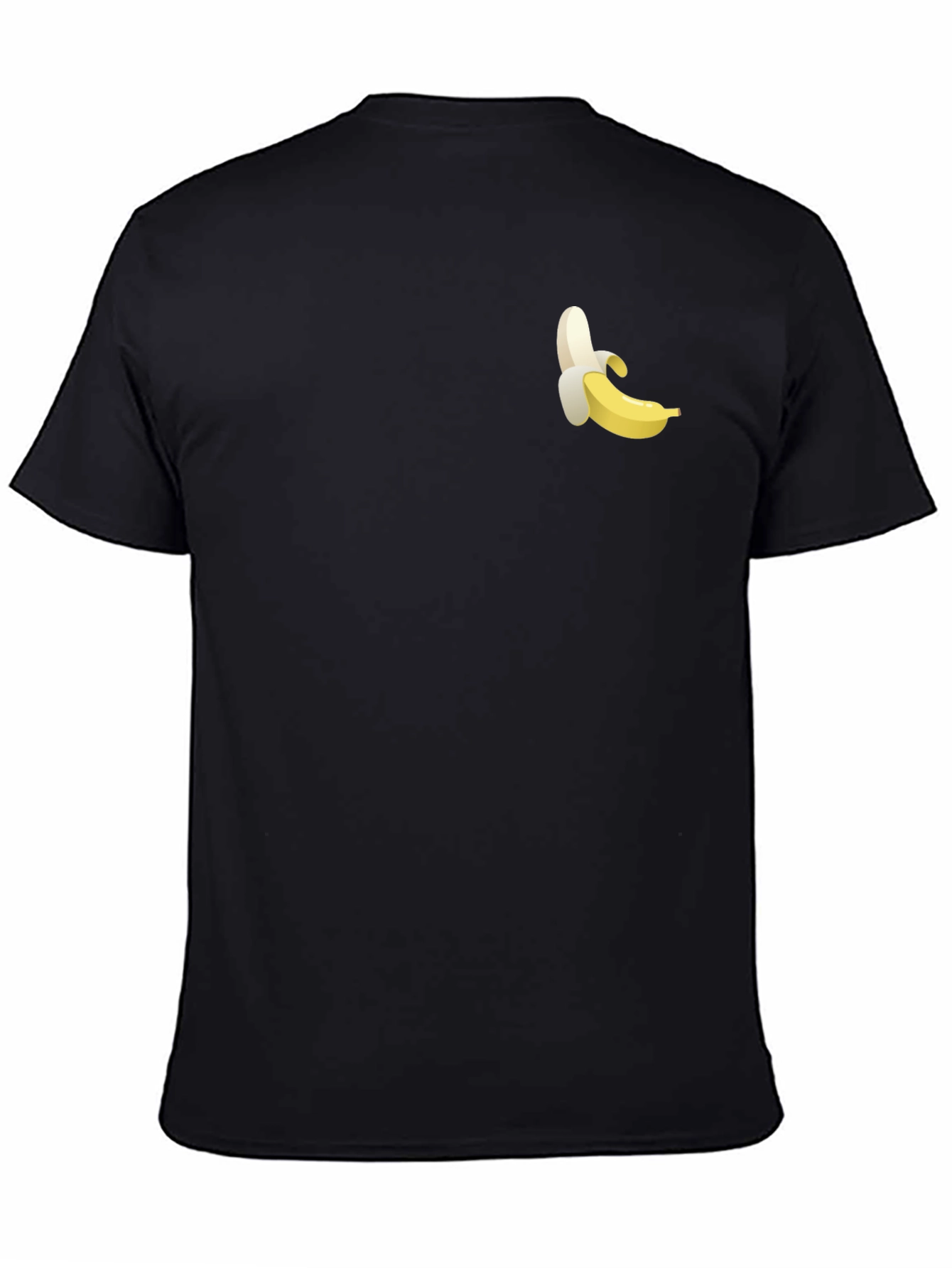 Banana Graphic Print Black T-Shirt