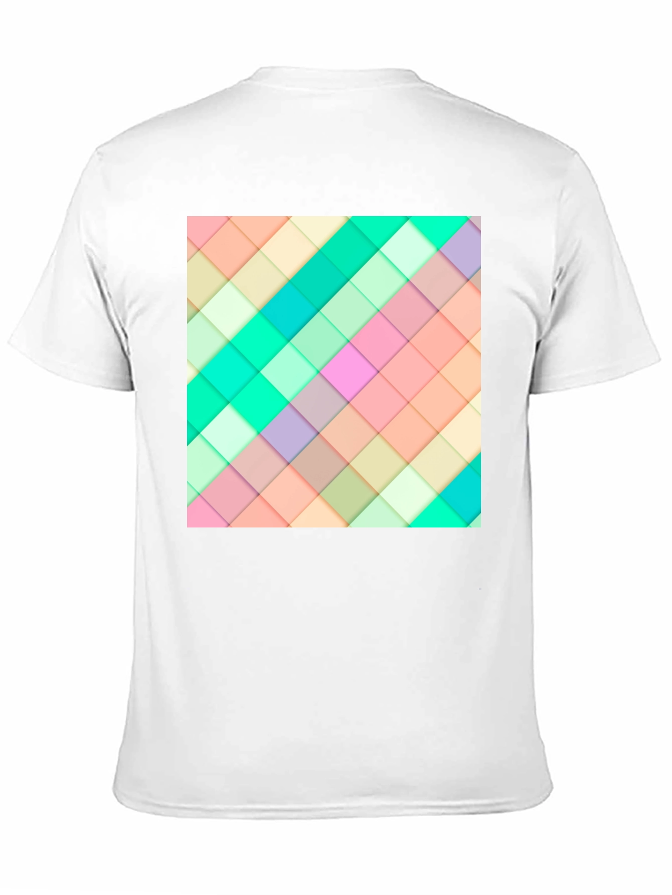 Geometric Pastel Squares T-Shirt