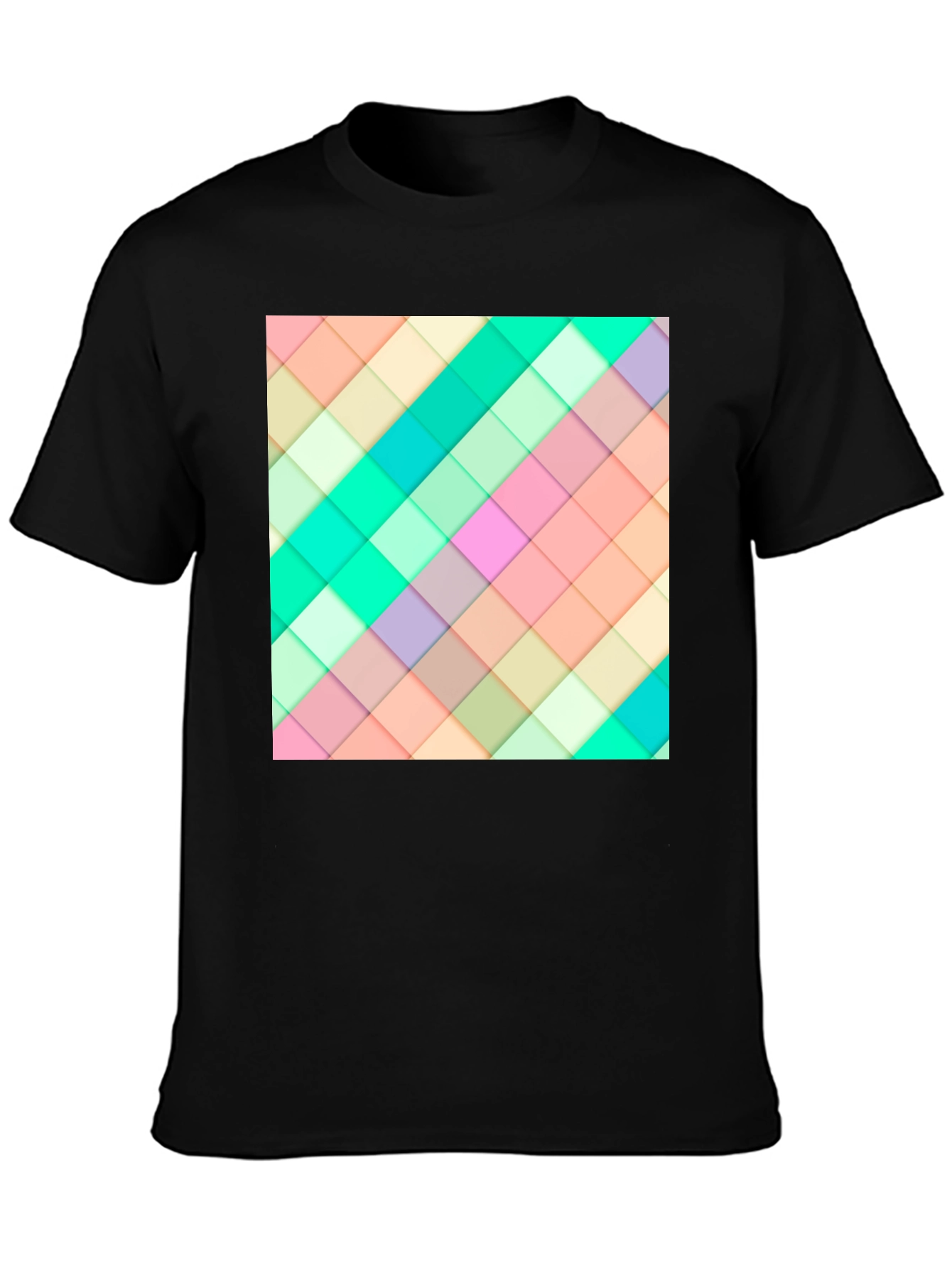 Geometric Pastel Squares T-Shirt